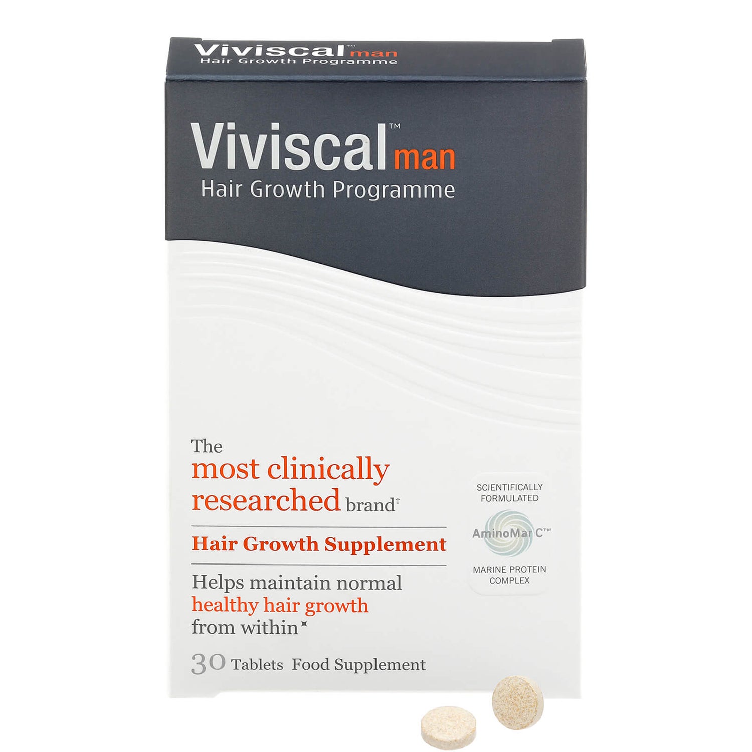 Viviscal Zinc and Flax Seed Hair Supplement Tablets for Men - 30 Tablets (2 Week Supply)