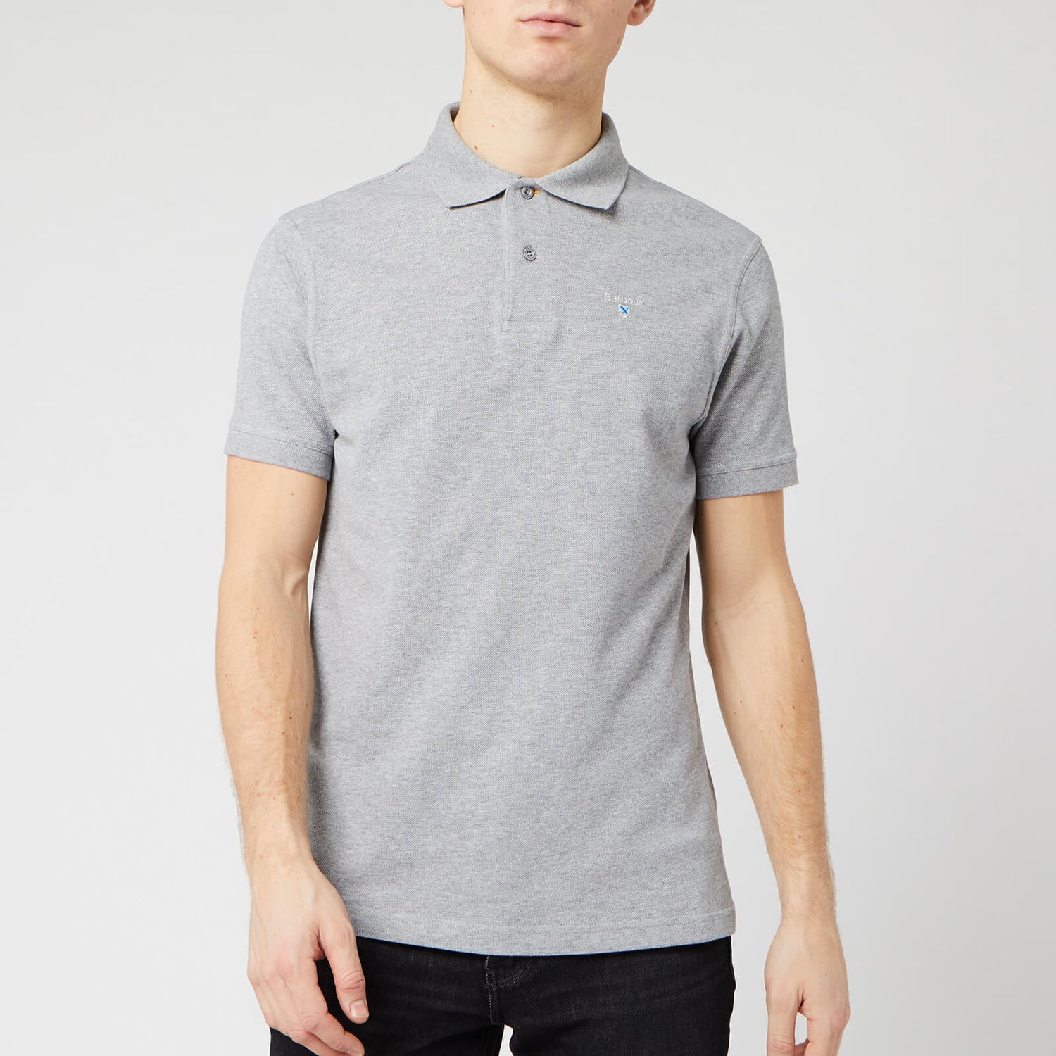 Barbour Heritage Men's Sports Polo - Grey Marl - S