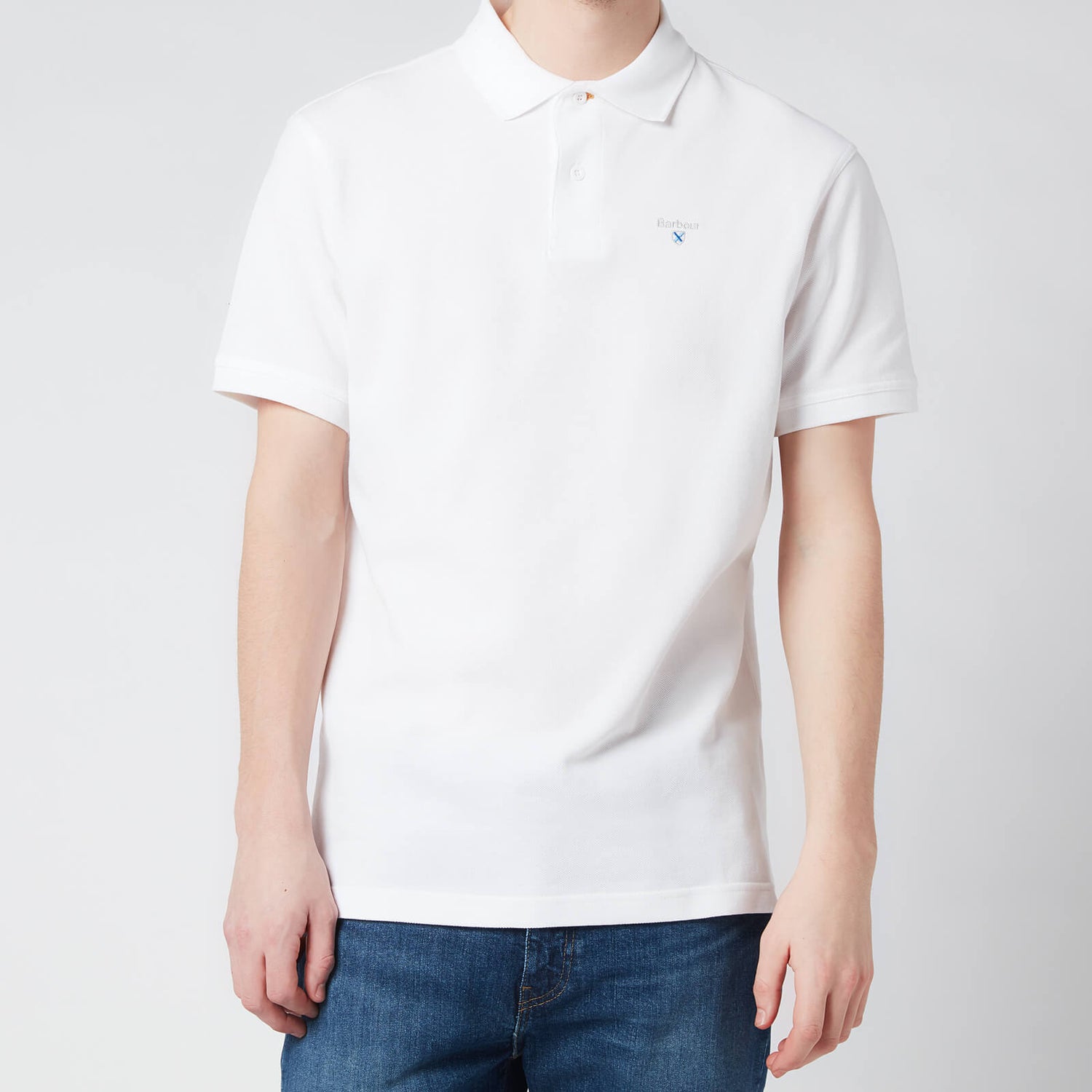 Barbour Heritage Men's Sports Polo Shirt - White - S