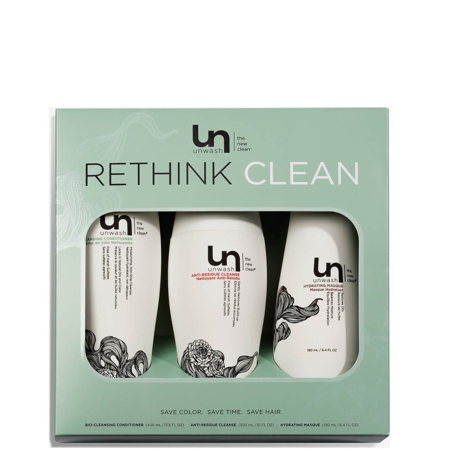 Набор из 3 средств для очищения волос Unwash Rethink Clean Kit (3 Products)