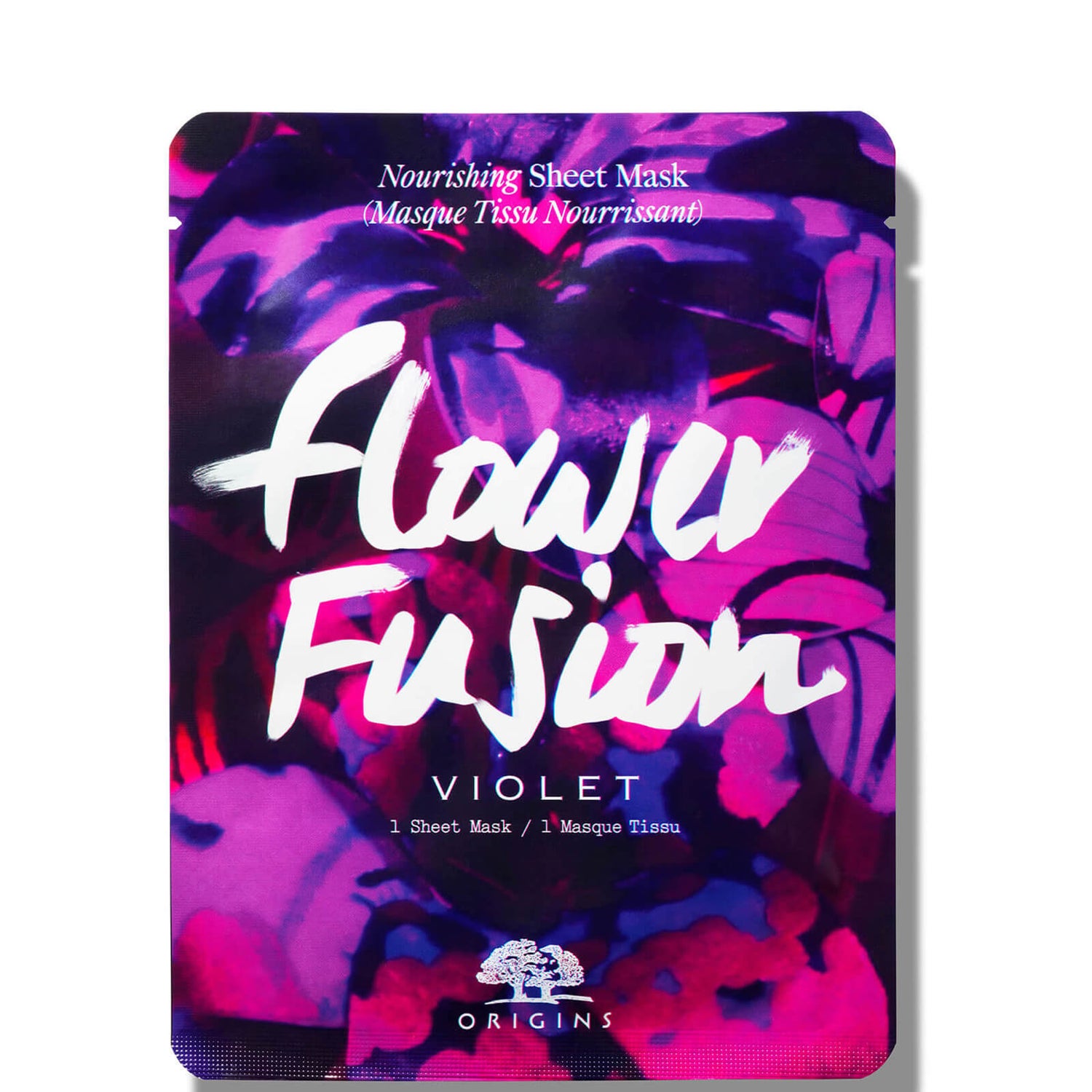 Mascarilla hidratante de tela Flower Fusion™ de Origins - Violeta