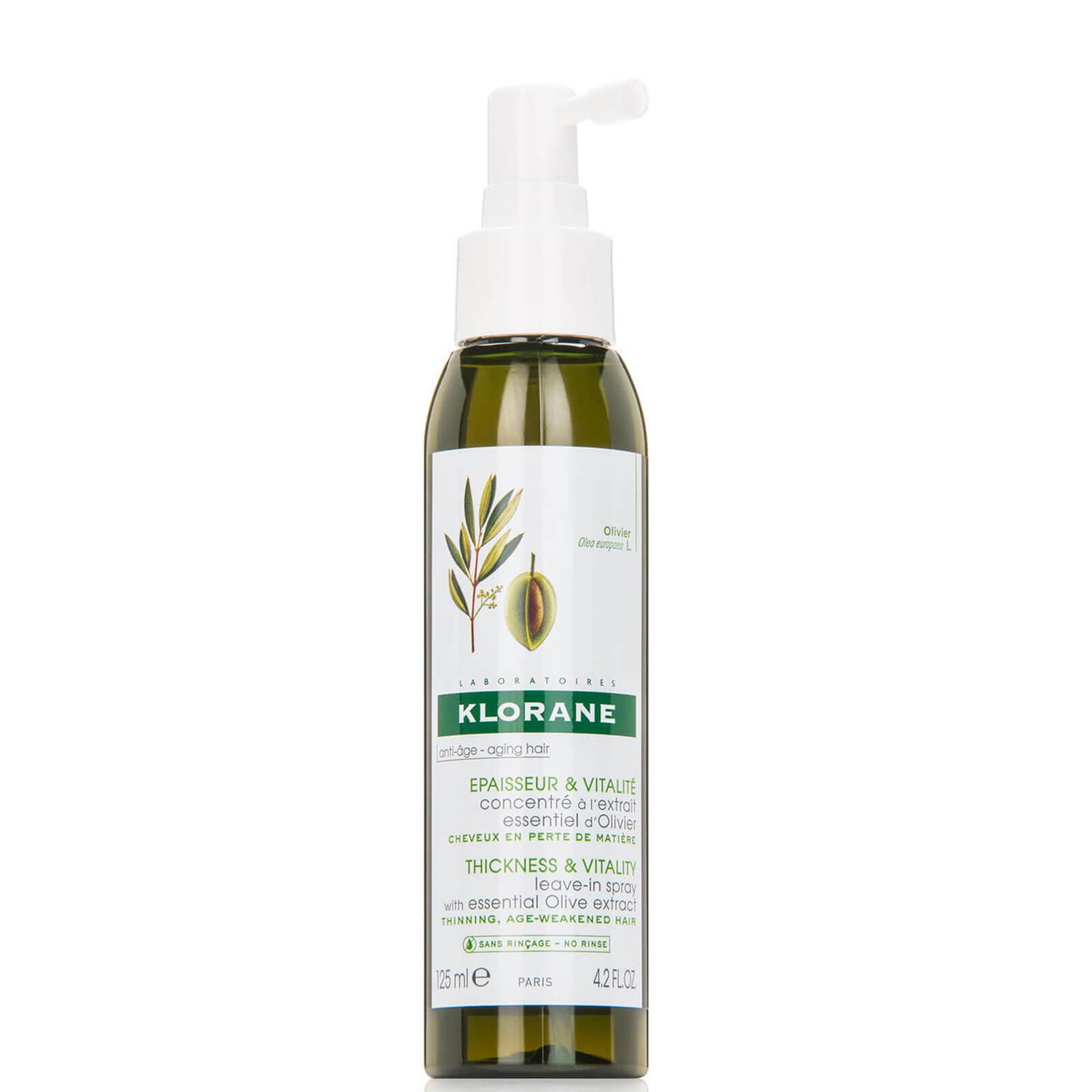 KLORANE Leave-in Spray with Essential Olive Extract - Aging Hair (4.2 fl. oz.)
