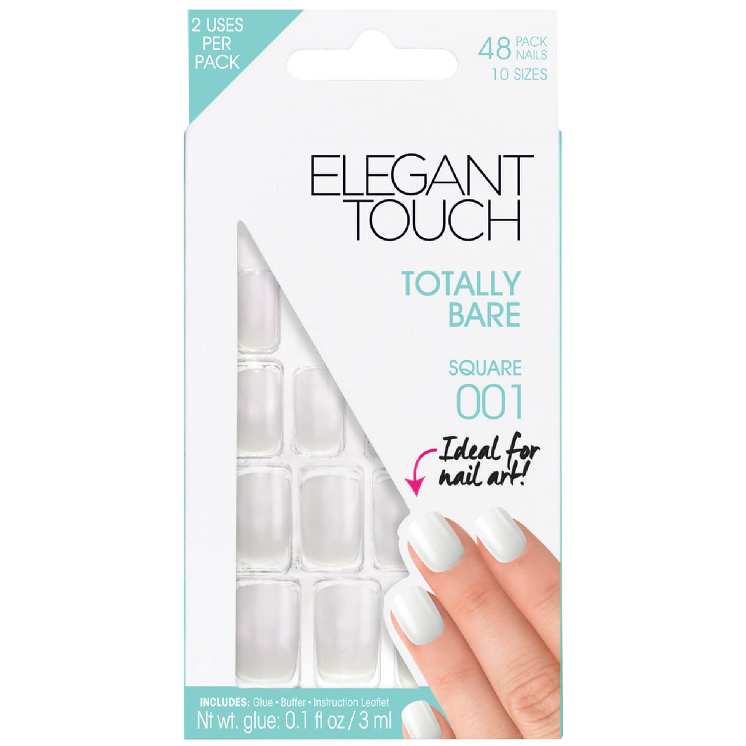 Elegant Touch Totally Bare Nails - Square 001