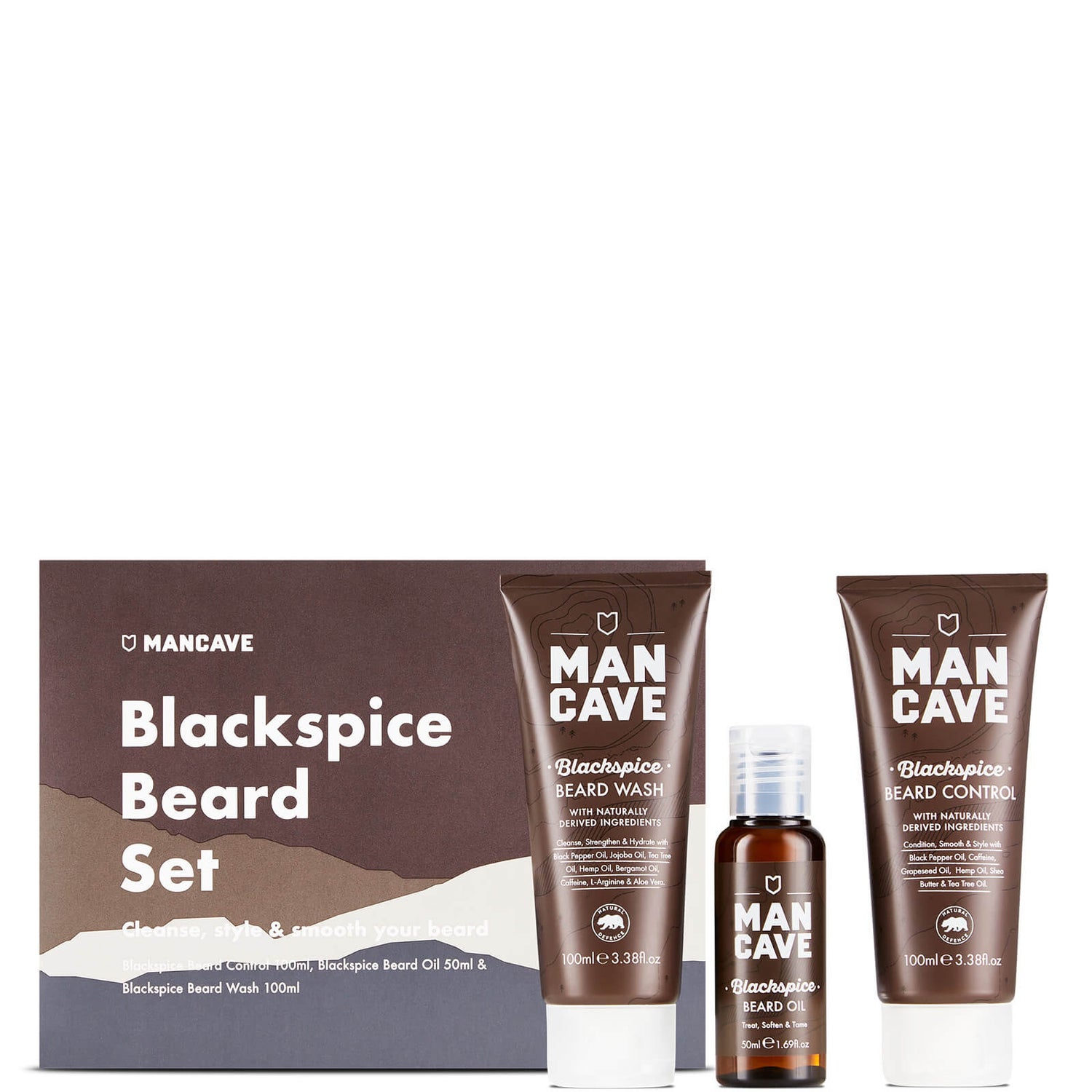 ManCave Blackspice Beard Care - 3 Piece Gift Set