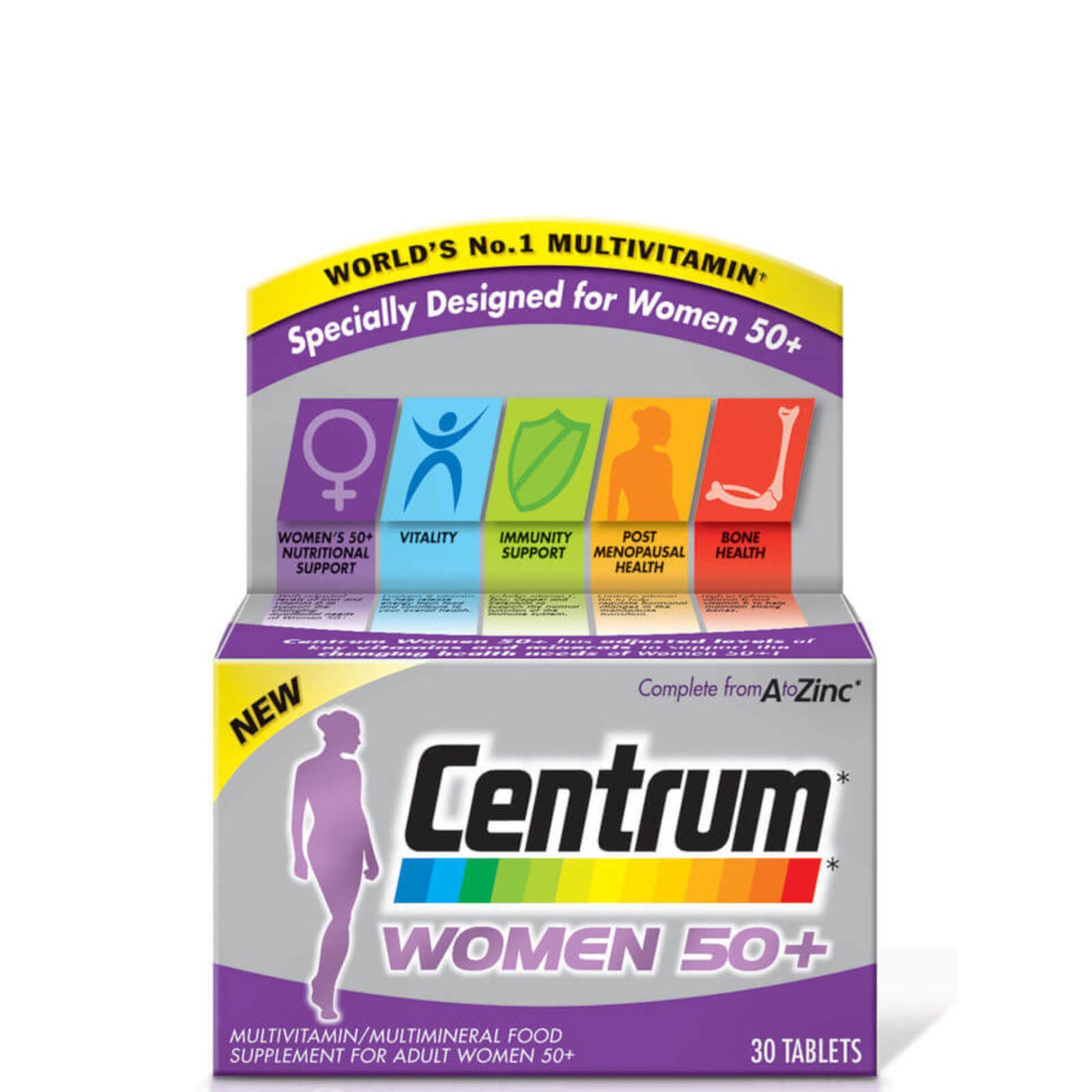 Женские поливитамины Centrum Women 50 Plus Multivitamin Tablets - (30 таблеток)
