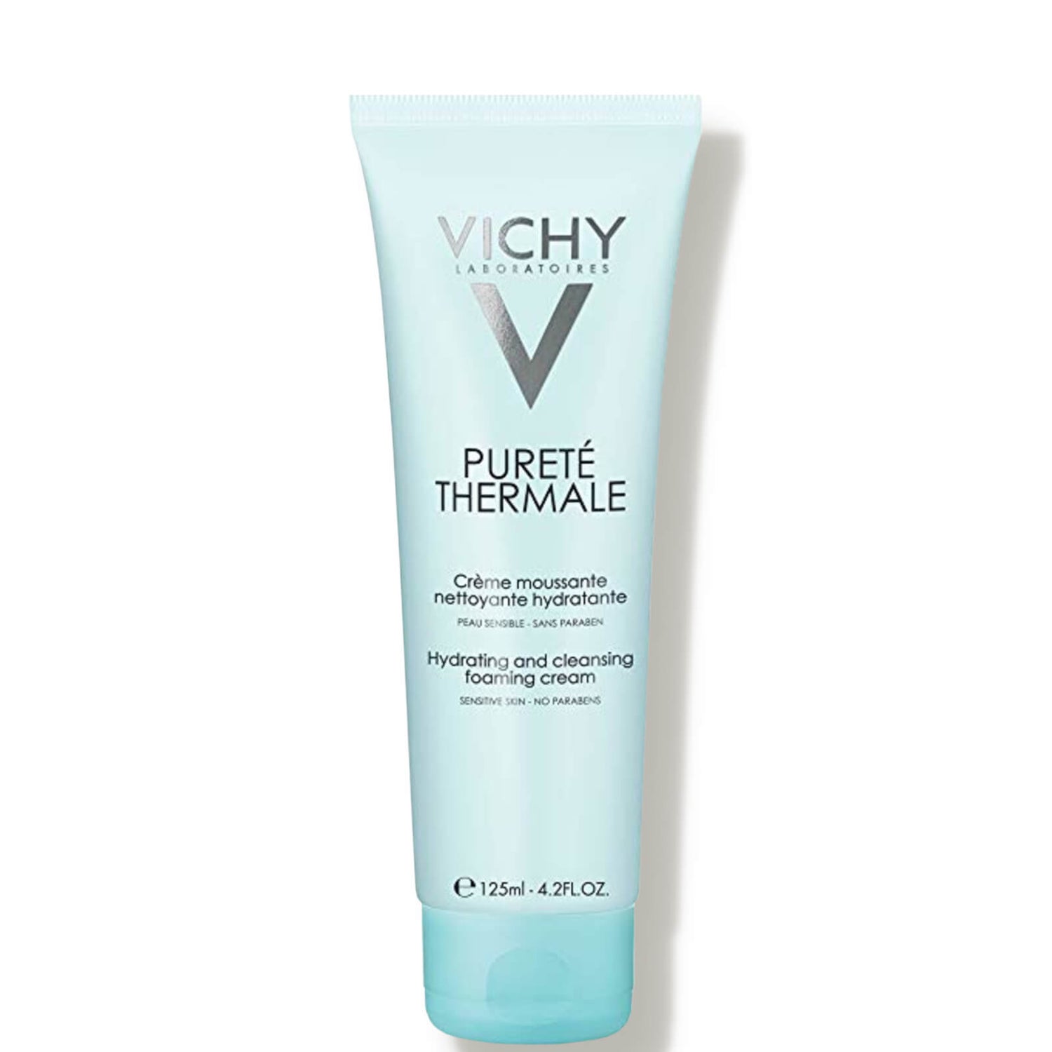 Vichy Pureté Thermale Hydrating Foaming Cream Facial Cleanser, Paraben-free, Alcohol-free, 4.2 Fl. Oz.