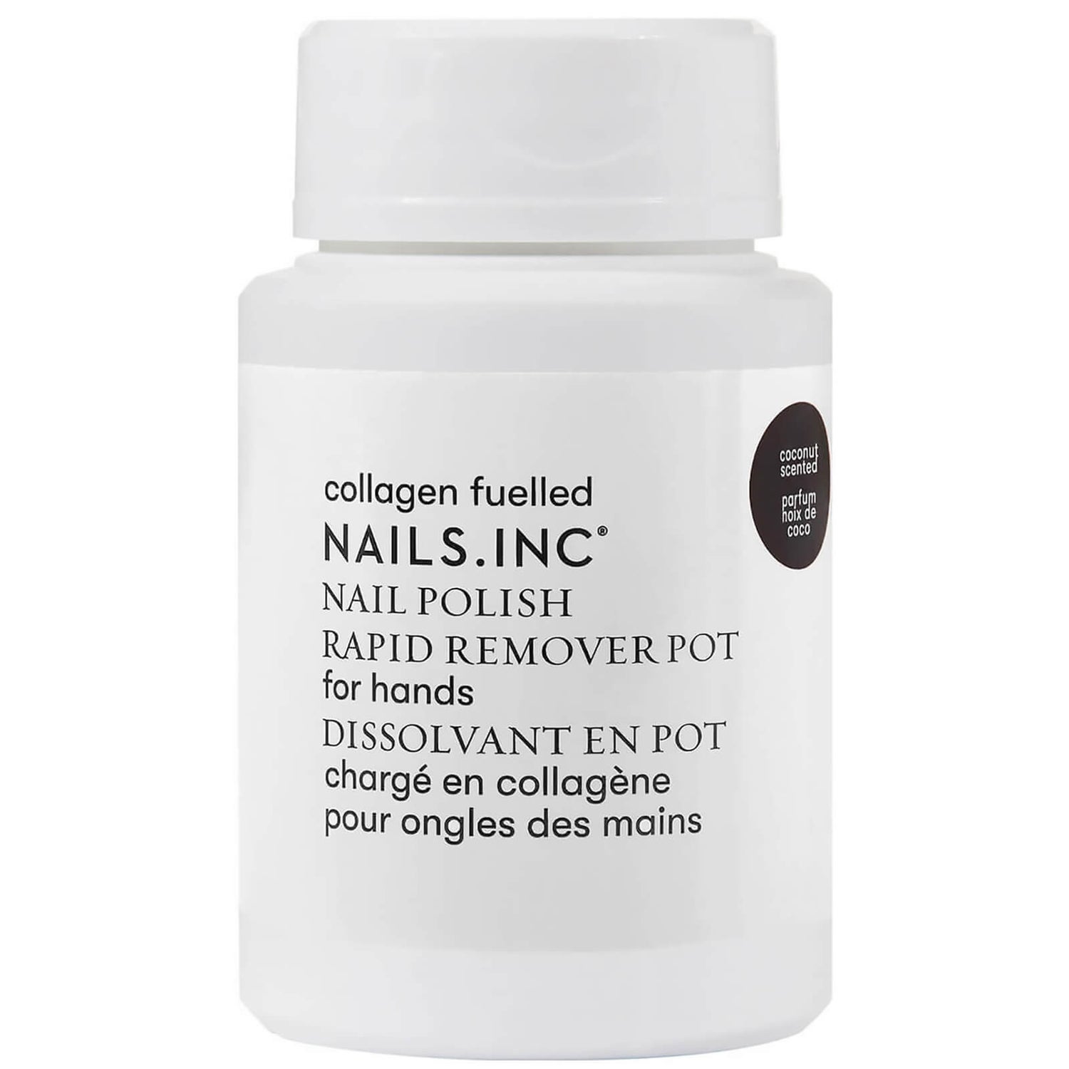 nails inc. Express Nail Polish Remover Pot Powered by Collagen 60ml -  LOOKFANTASTIC