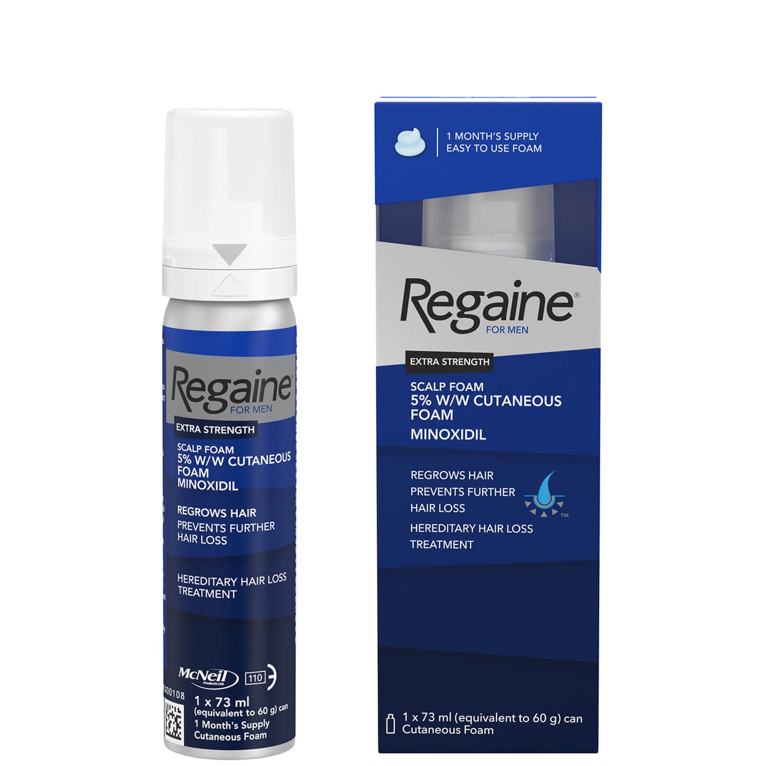 Regaine Men's Extra Strength Hair Loss and Hair Regrowth Scalp Foam Treatment 73ml