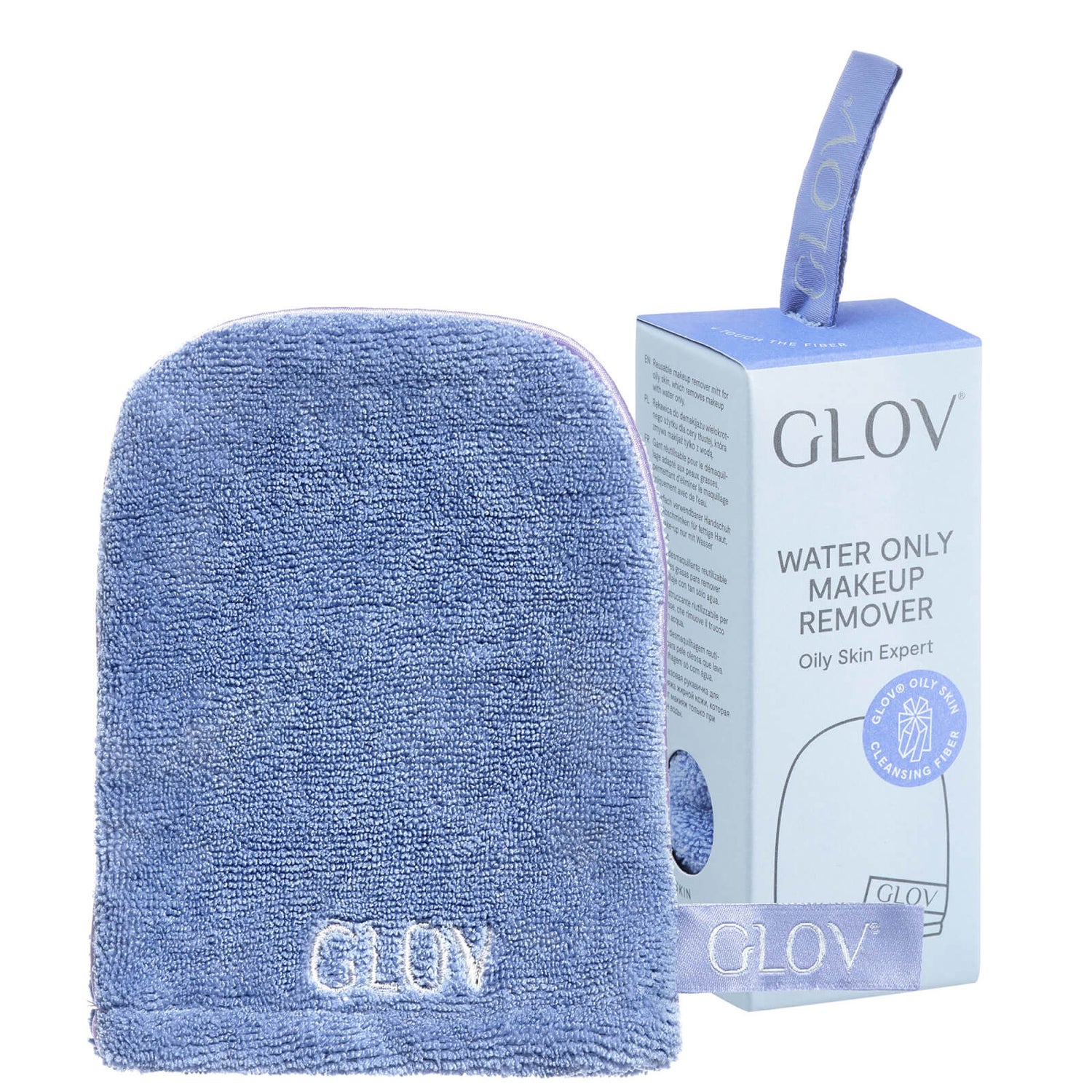 GLOV® Water-Only Makeup Removing and Oily Skin Cleansing Mitt - Purple