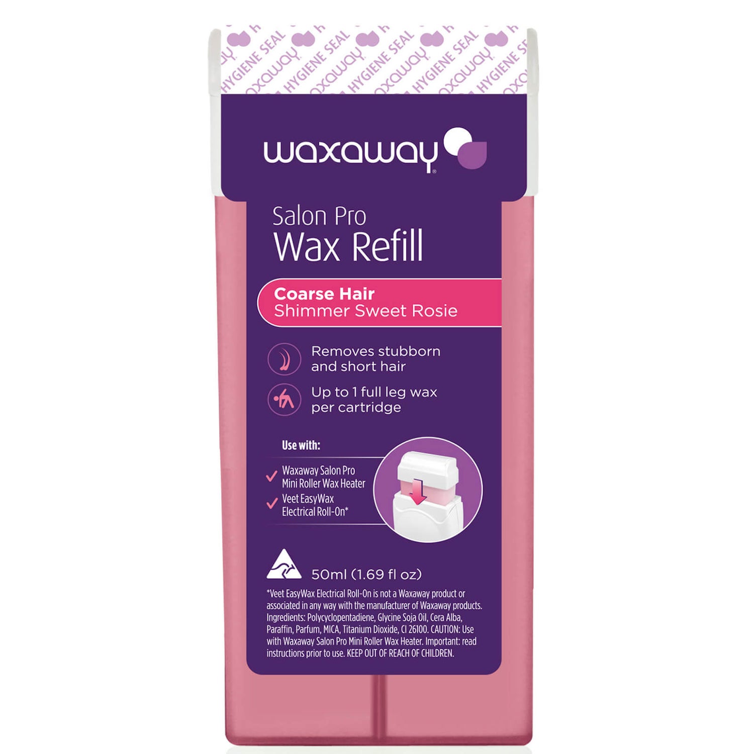 Waxaway Salon Pro Wax Refill Shimmer Sweet Rosie 50ml