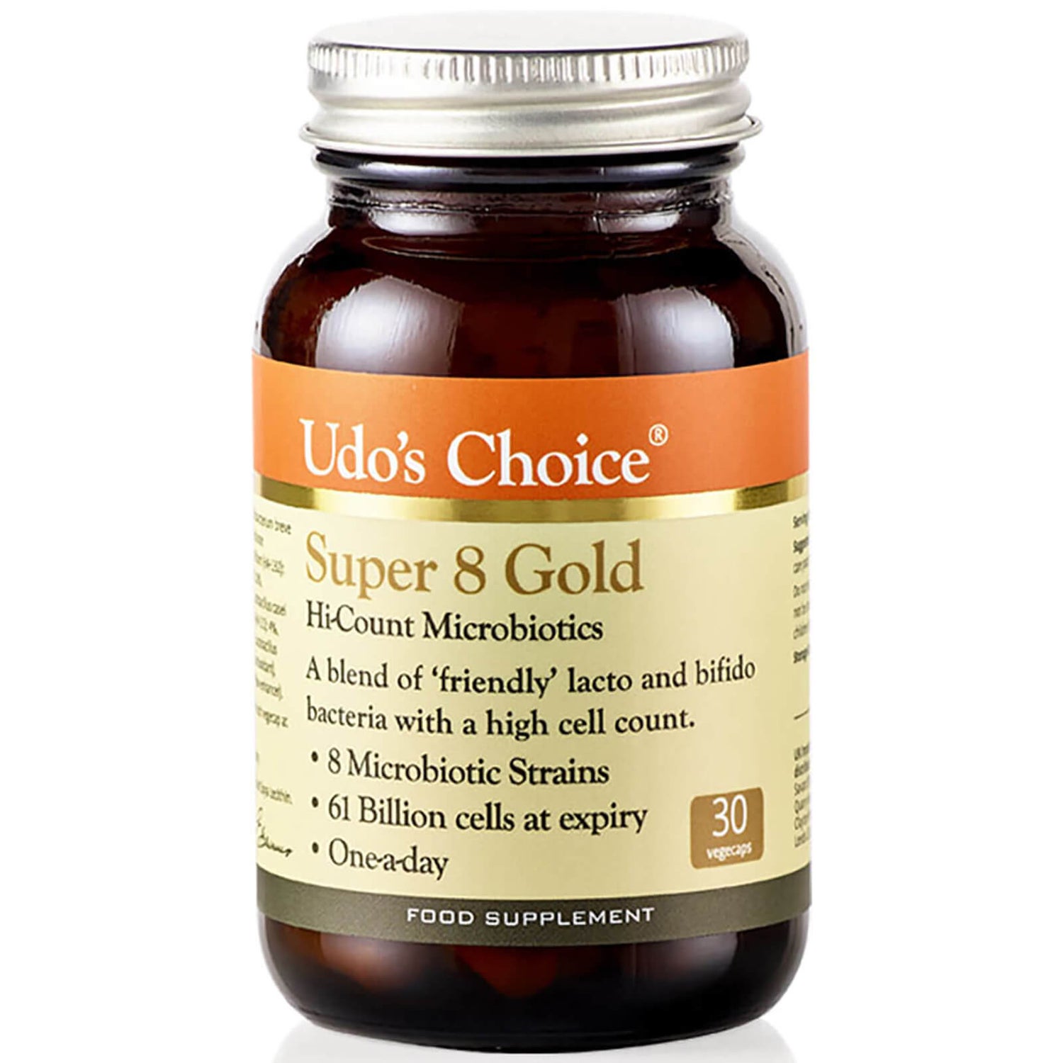 Udo's Choice Super 8 GOLD Microbiotics - 30 Vegecaps