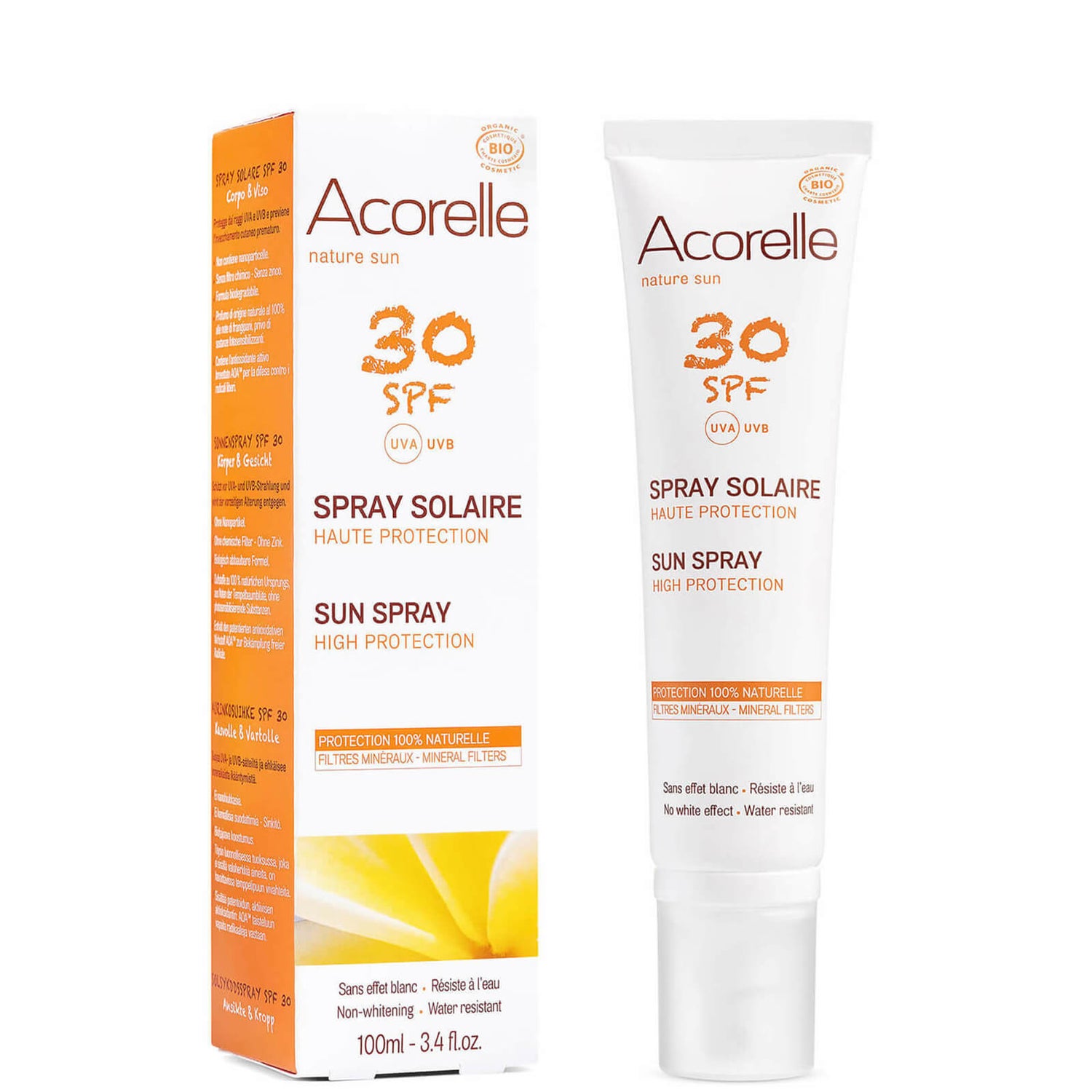 Acorelle Organic SPF30 Sun Spray 100 ml