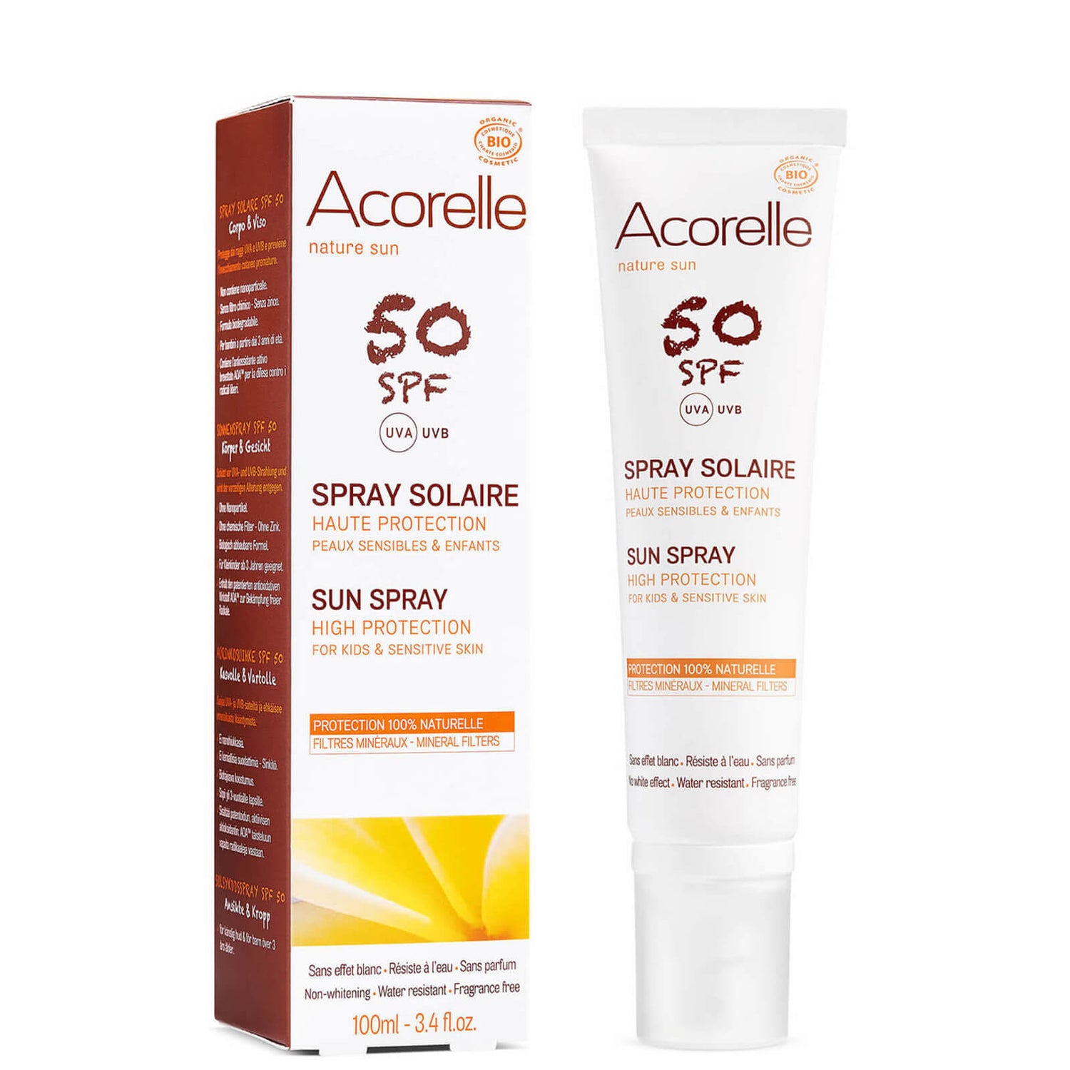 Acorelle Kids' Organic SPF50 Sun Spray 100ml