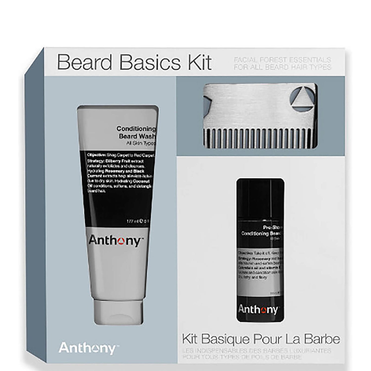 Базовый набор средств для ухода за бородой Anthony Beard Basics Kit
