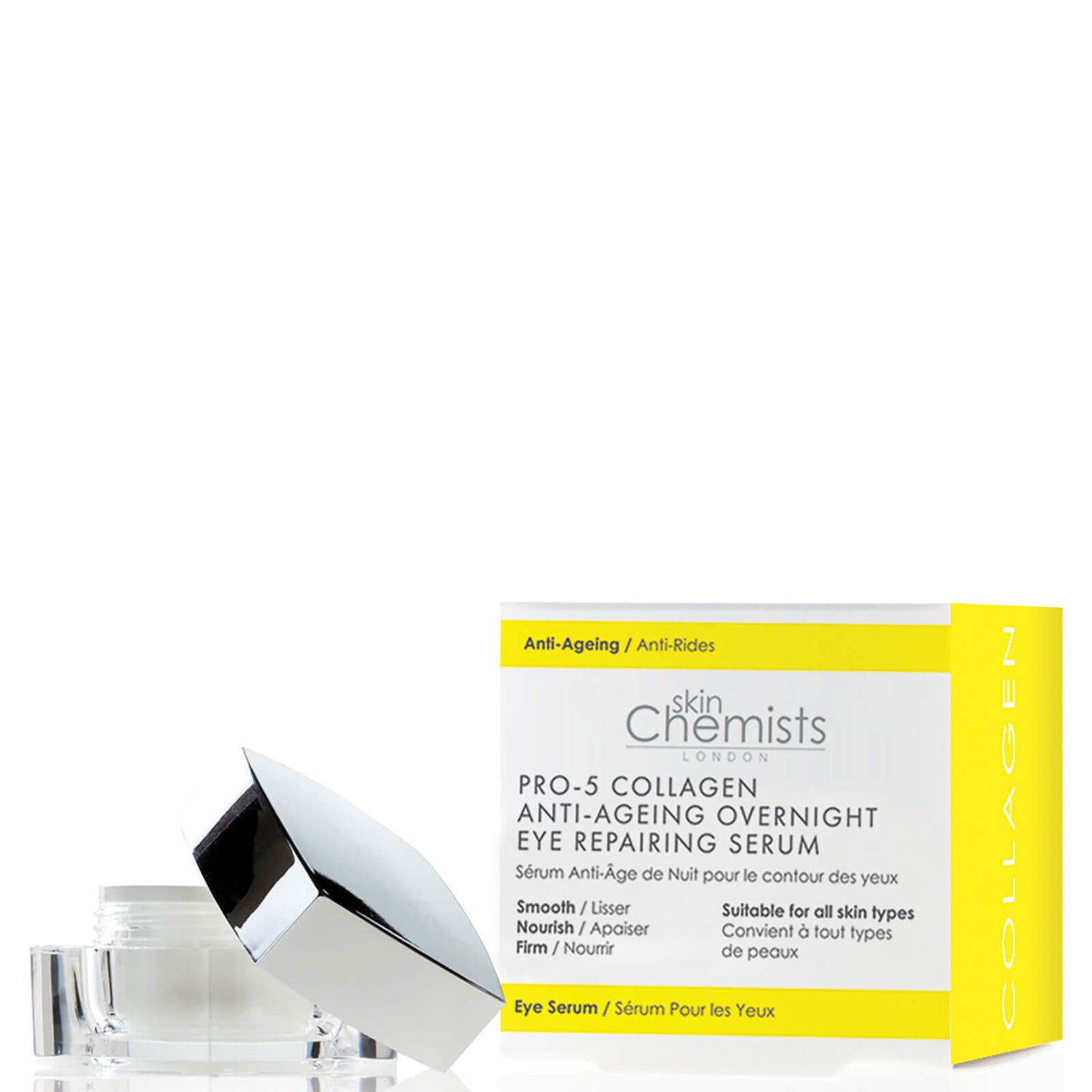 skinChemists London Pro-5 Collagen Anti-Ageing Overnight Eye Repairing Serum 15 ml