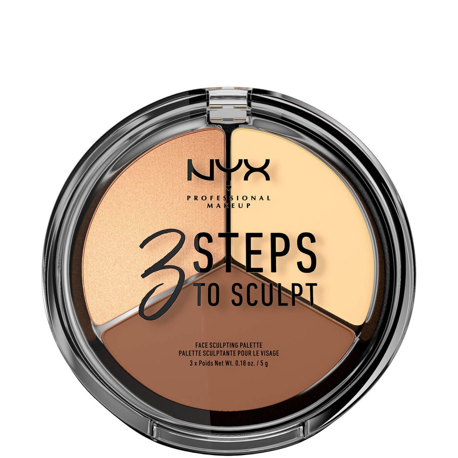 Paleta para Esculpir o Rosto 3 Steps to Sculpt da NYX Professional Makeup - Light