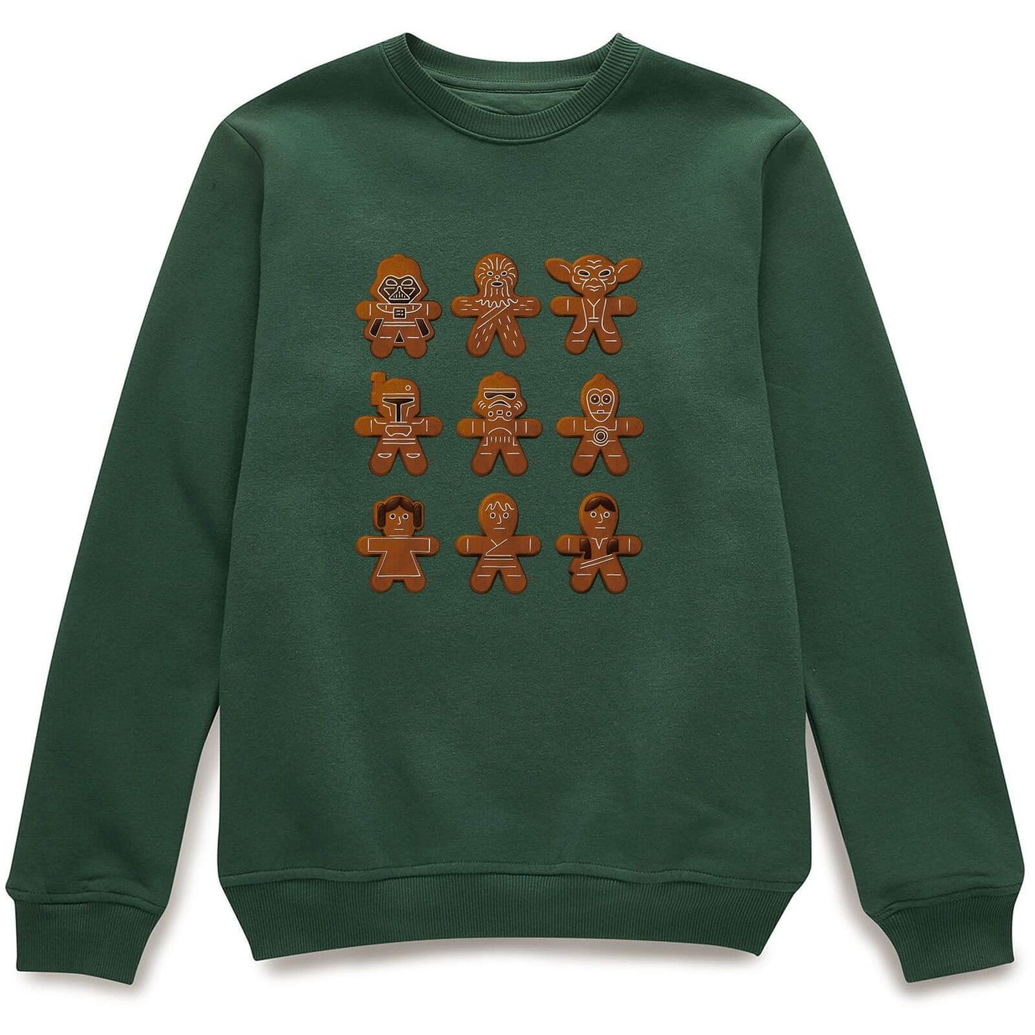 Star Wars Gingerbread Characters Green Christmas Sweatshirt