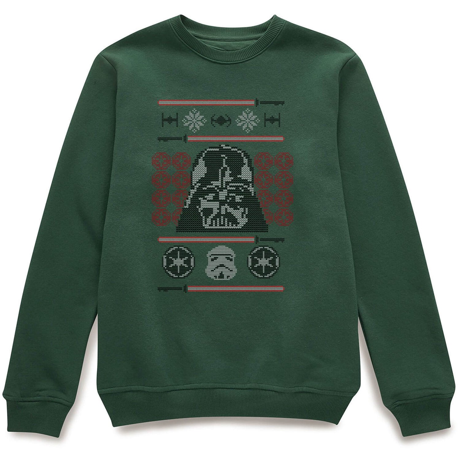 Star Wars Darth Vader Face Knit Green Christmas Jumper