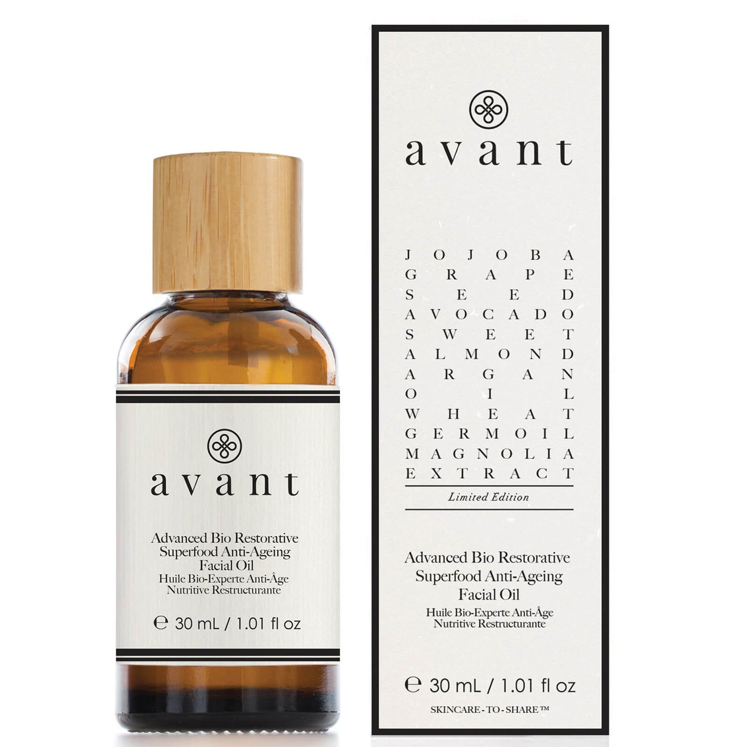 Avant Skincare Limited Edition Advanced Bio Restorative Superfood Facial Oil 30ml