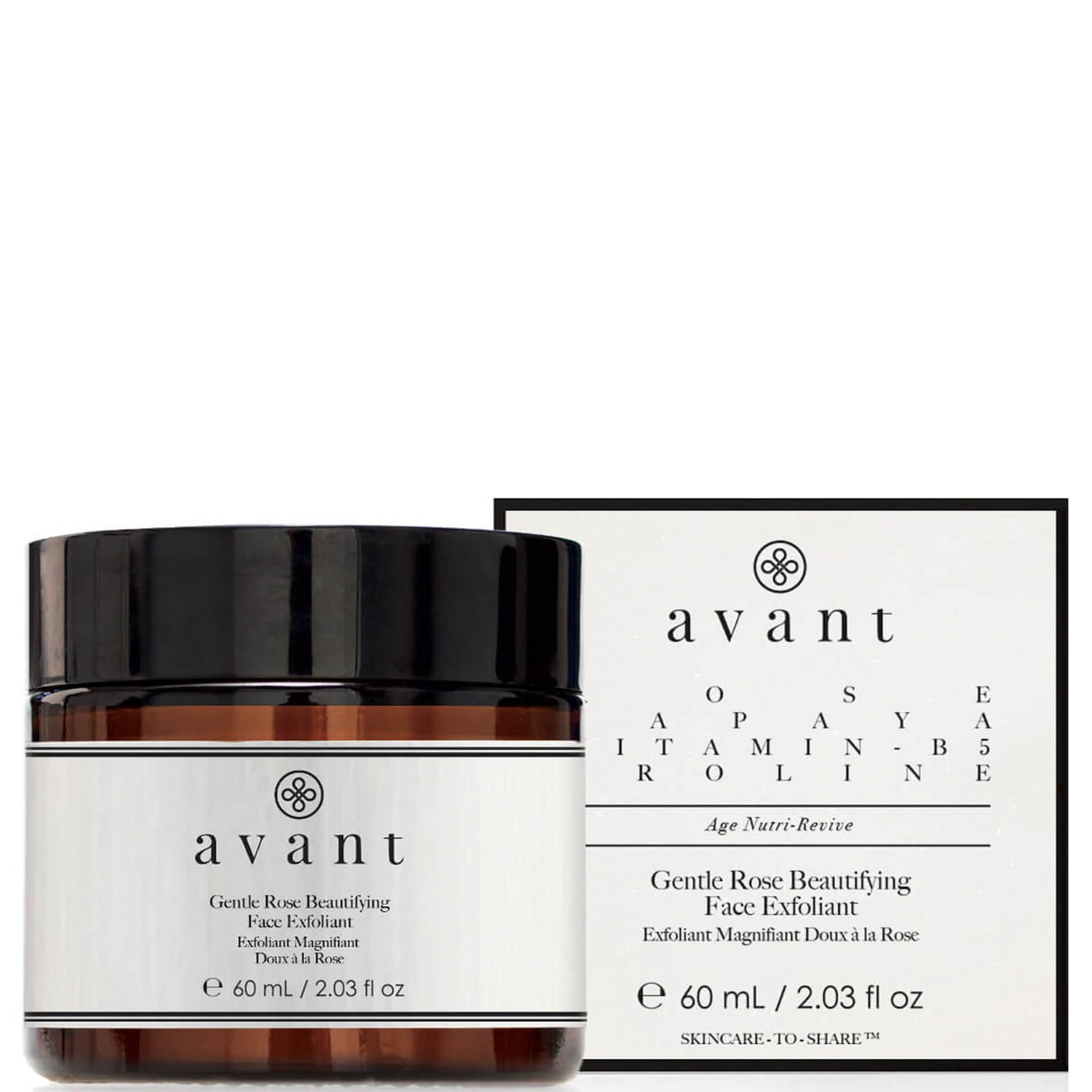 Антивозрастной крем-пилинг для лица с экстрактом розы Avant Skincare Gentle Rose Beautifying Face Exfoliant 60 мл