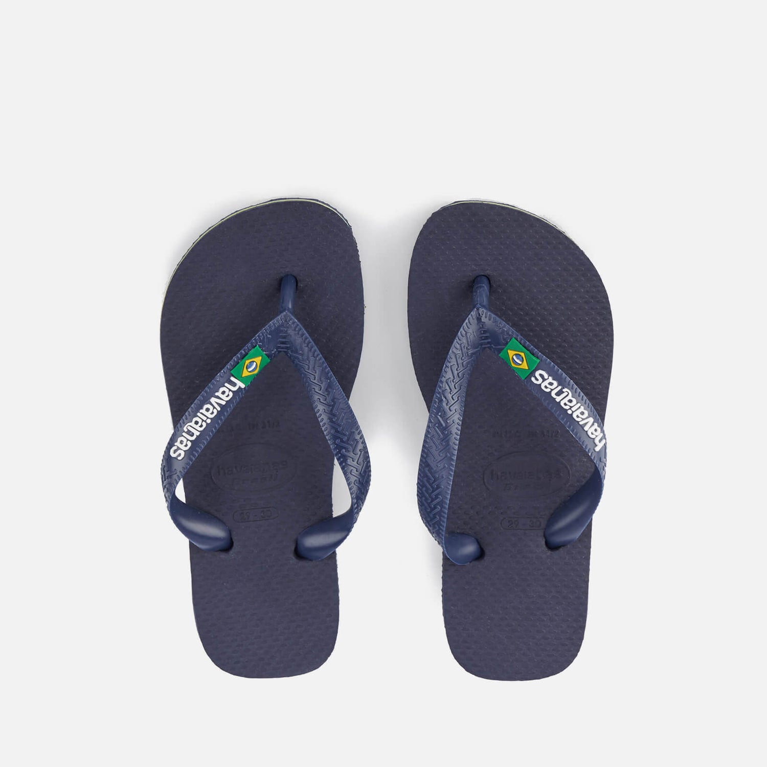 Havaianas Kids' Brasil Logo Flip Flops - Navy Blue - EU 29-30/UK 12 Kids - Navy