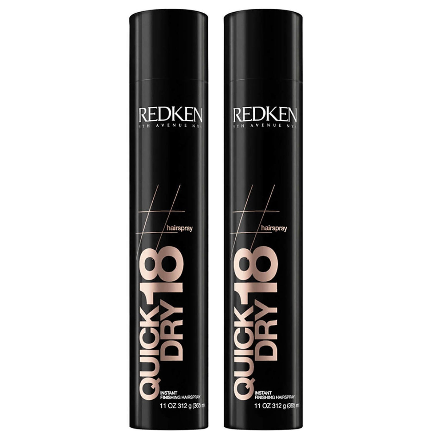 Redken Quick Dry 18 Instant Finishing Hairspray Duo lakier do włosów zapewniający natychmiastowe wykończenie - zestaw 2 sztuk