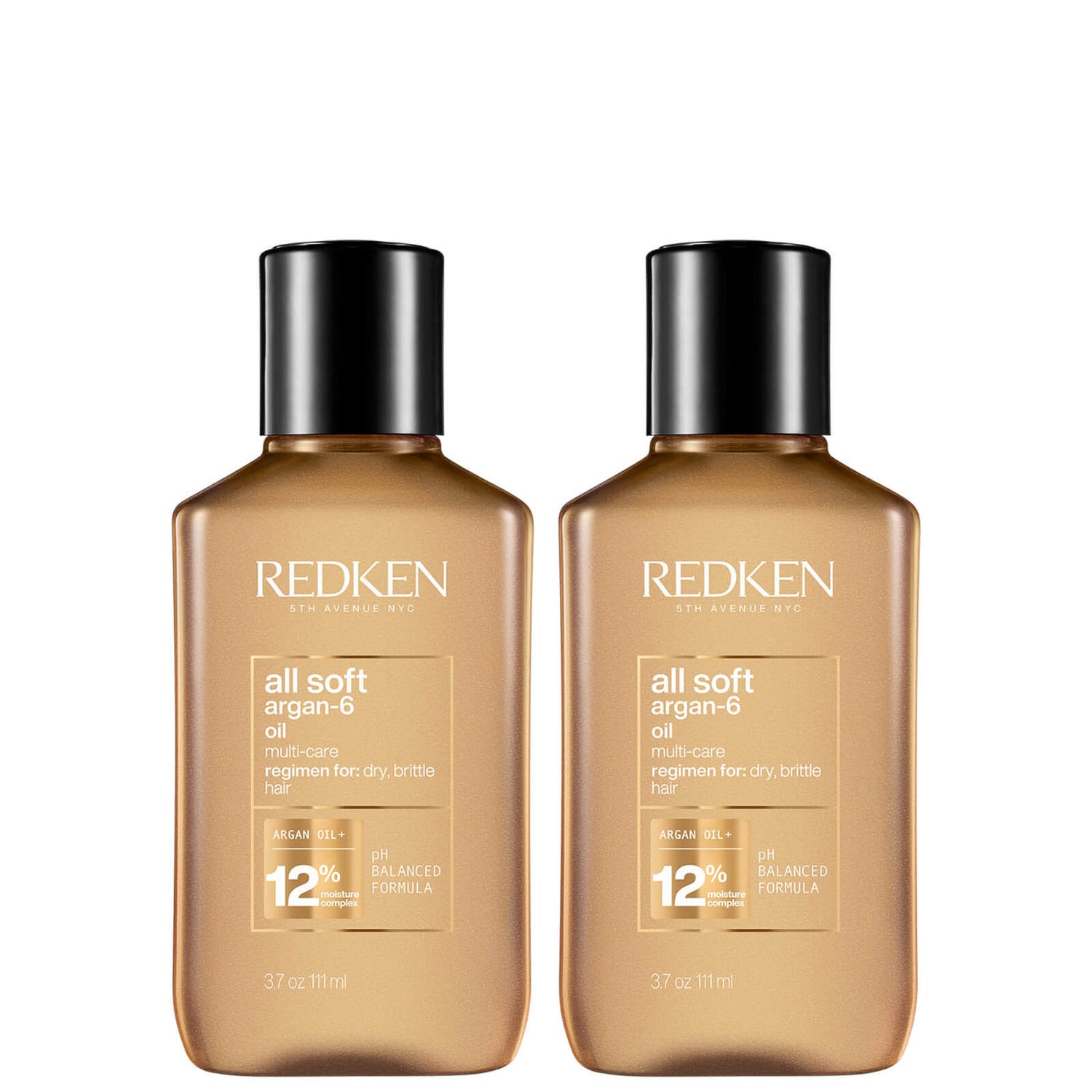 Redken All Soft Argan-6 Oil Duo olejek arganowy do włosów - zestaw 2 sztuk (2 x 90 ml)