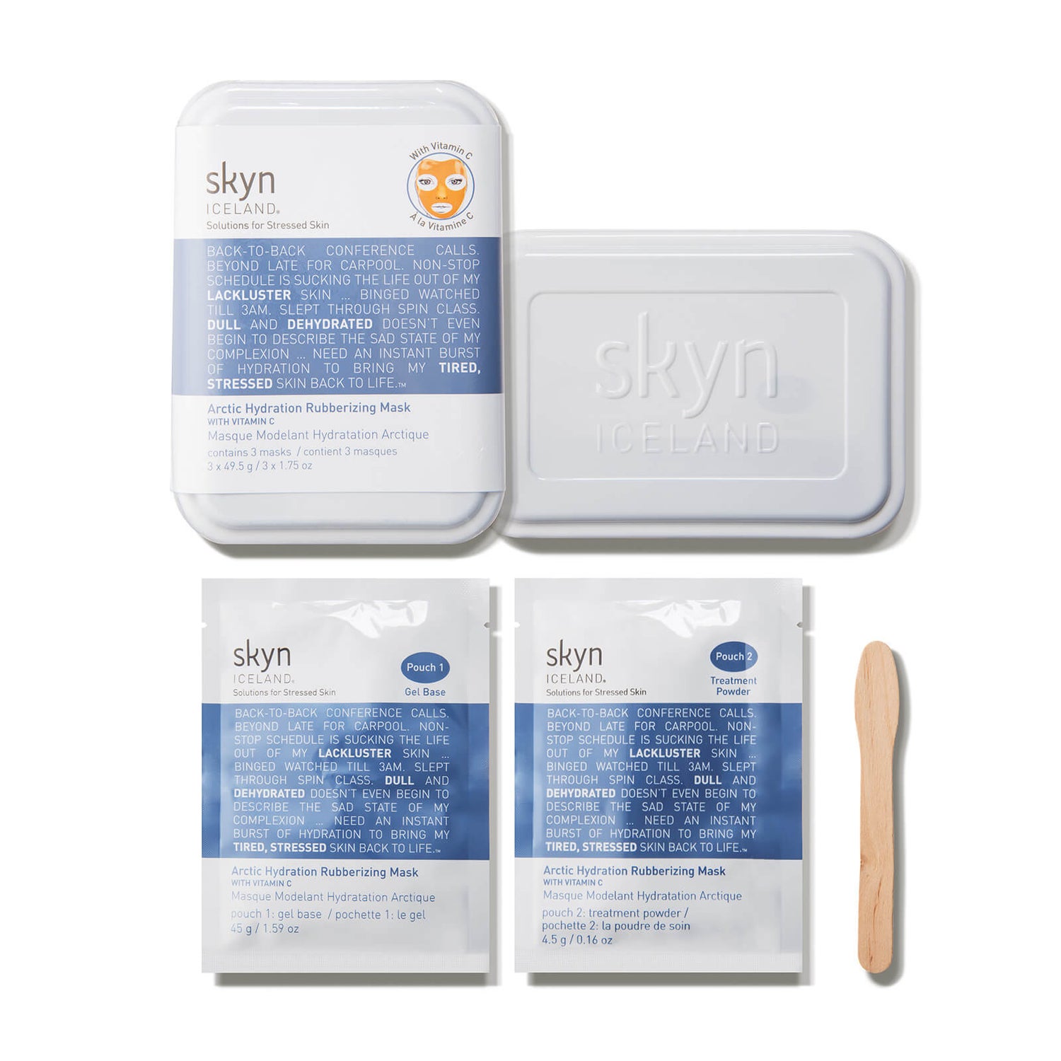 skyn ICELAND Arctic Hydration Rubberizing Mask with Vitamin C (3 count)