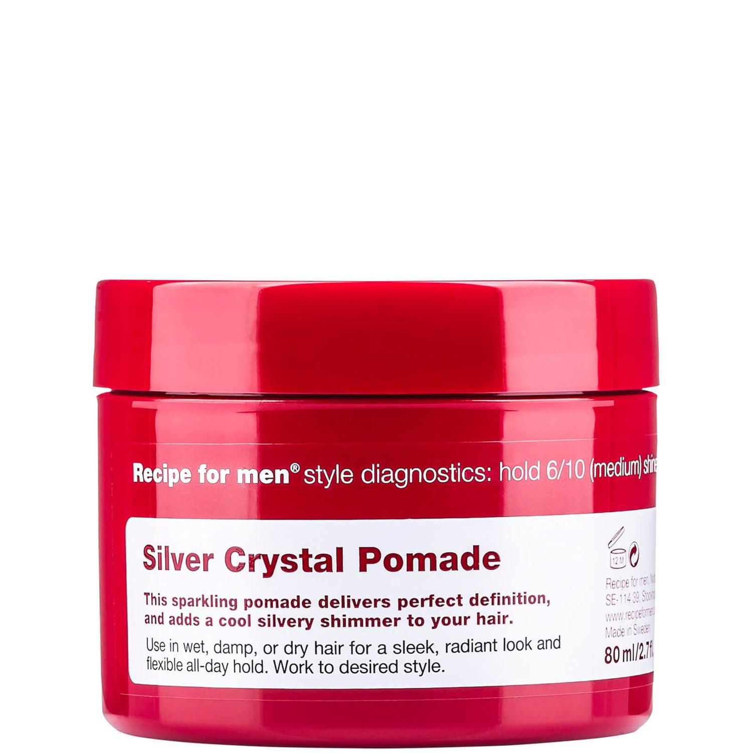 Pomada Silver Crystal de Recipe for Men 80 ml