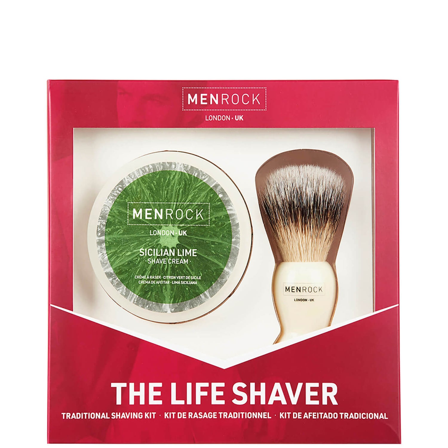 Men Rock The Life Shaver (Sicilian Lime Shave Cream, The Brush) (Worth £29.45)