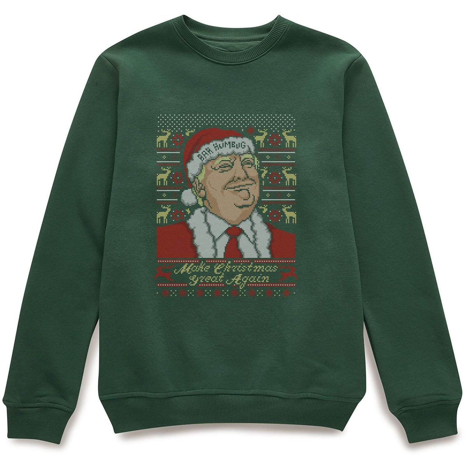 Pull de Noël Homme Make Christmas Great Again Donald Trump - Vert