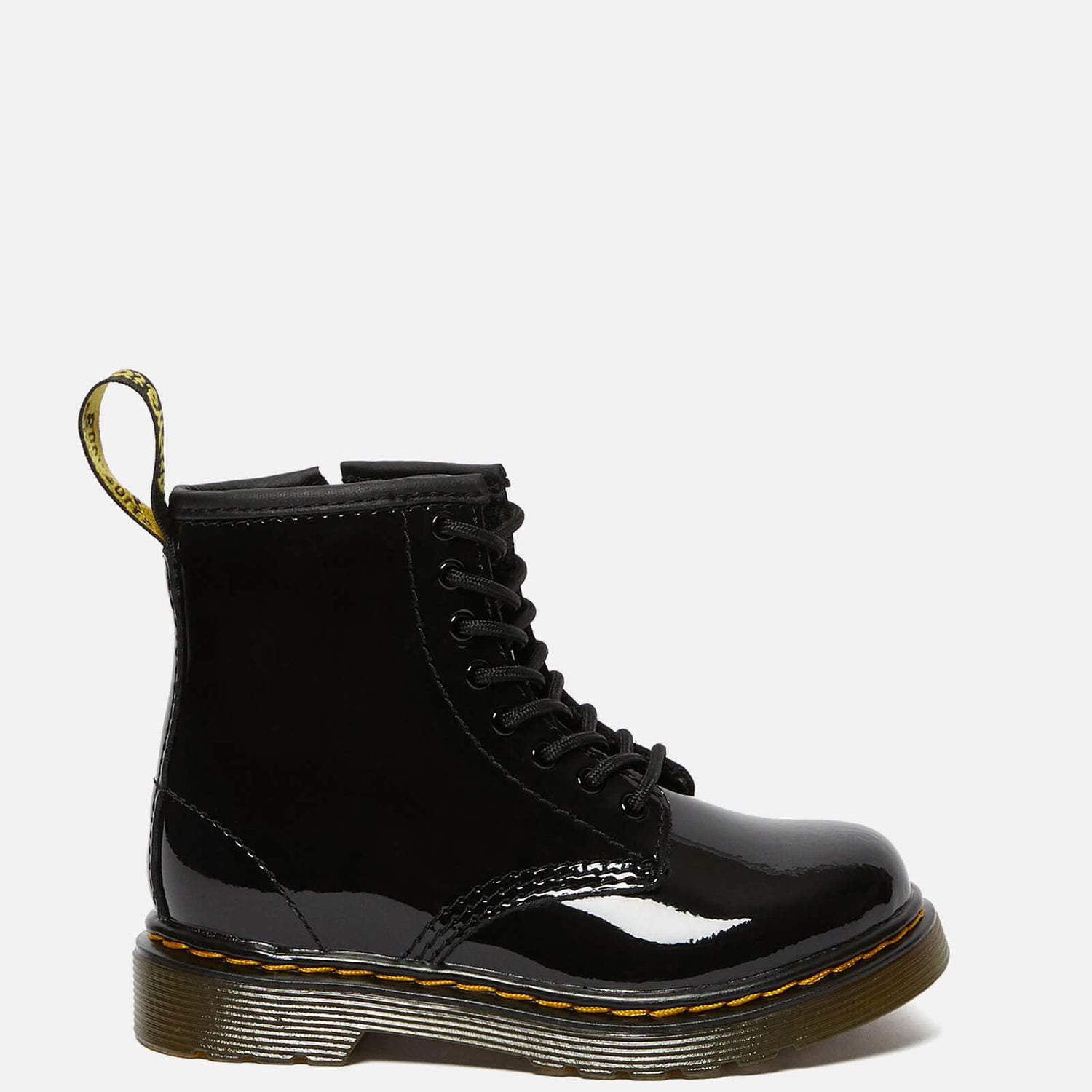 Dr. Martens Toddlers' 1460 T Patent Lamper Lace Up Boots - Black