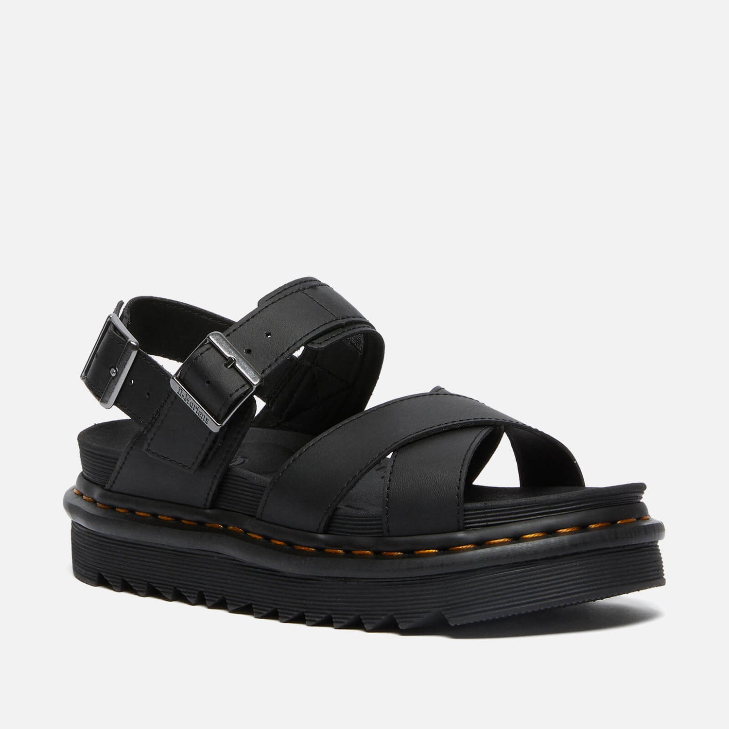 dr martens voss sandals black and white