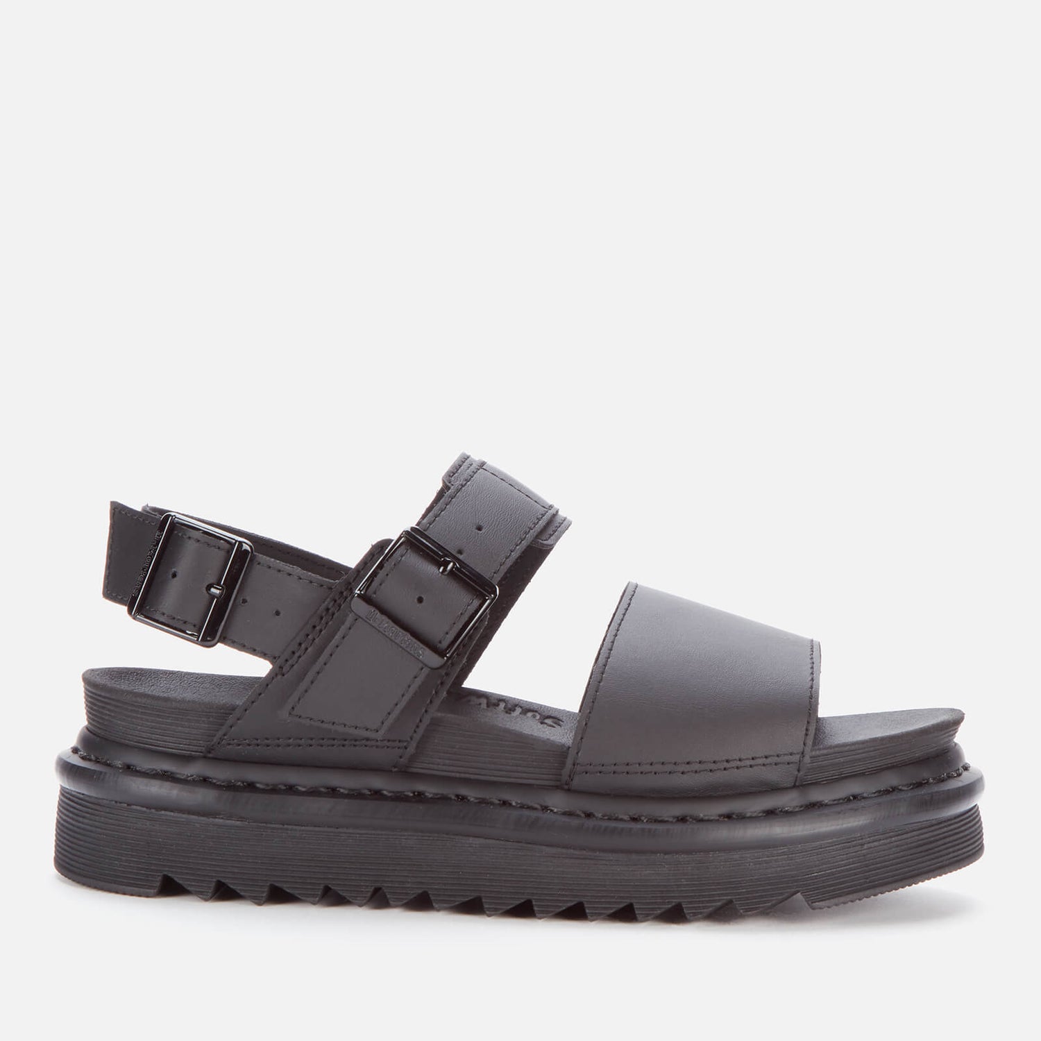 Dr. Martens Women's Voss Leather Double Strap Sandals - Black - UK 3