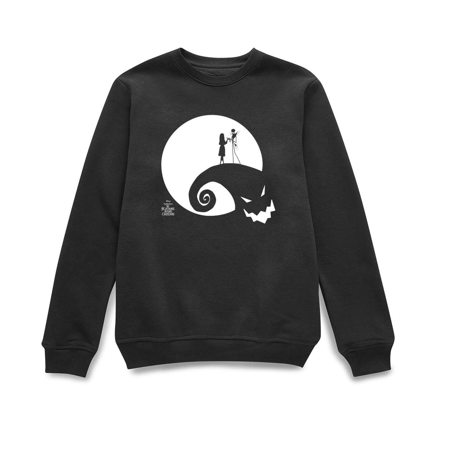 Disney The Nightmare Before Christmas Jack And Sally Moon Black Sweatshirt - XXL