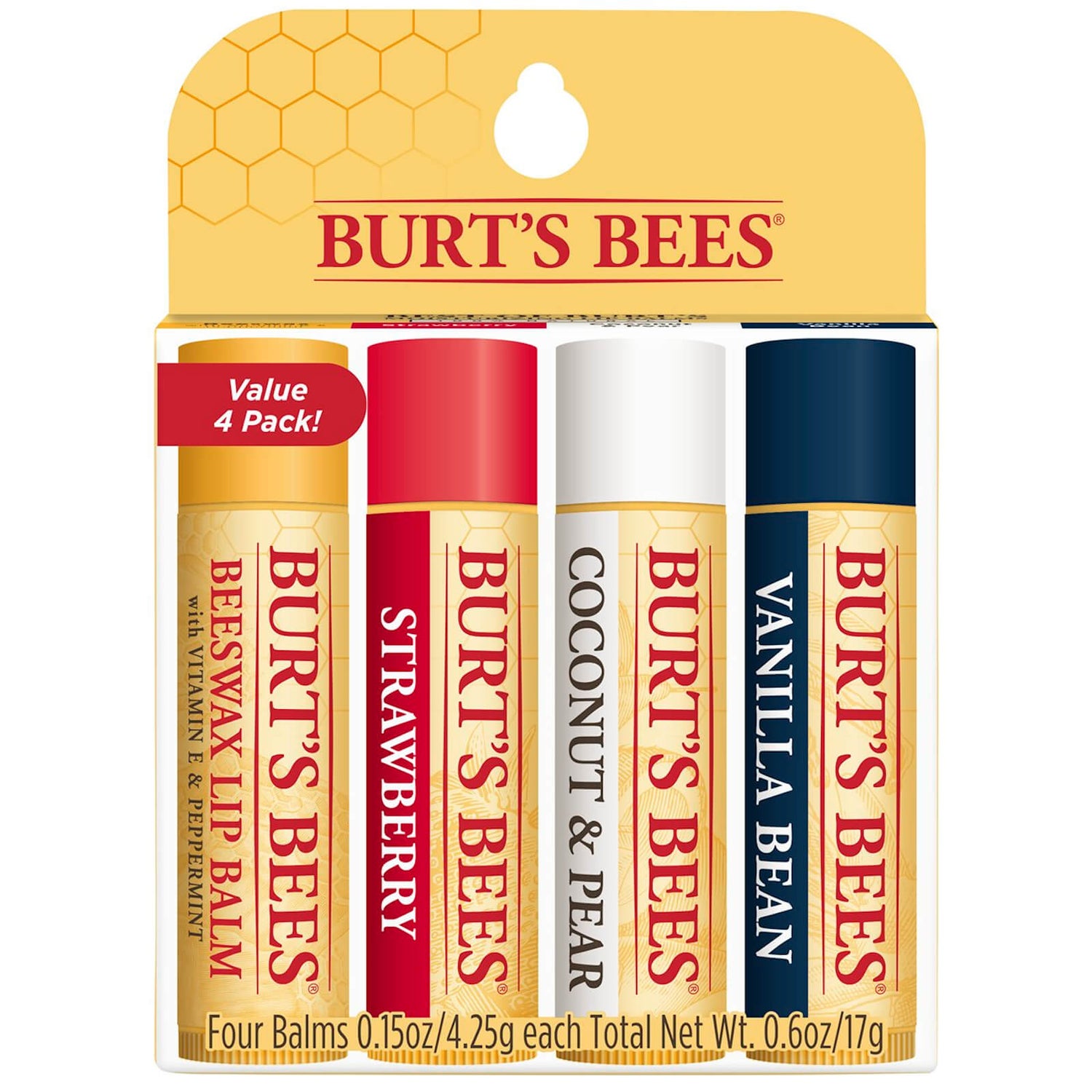 Best Of Burt's Lip Balm 4-Pack