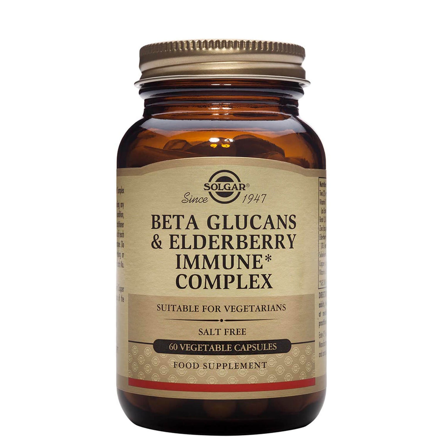 Solgar® Beta Glucans and Elderberry Immune Complex - 60 Capsules
