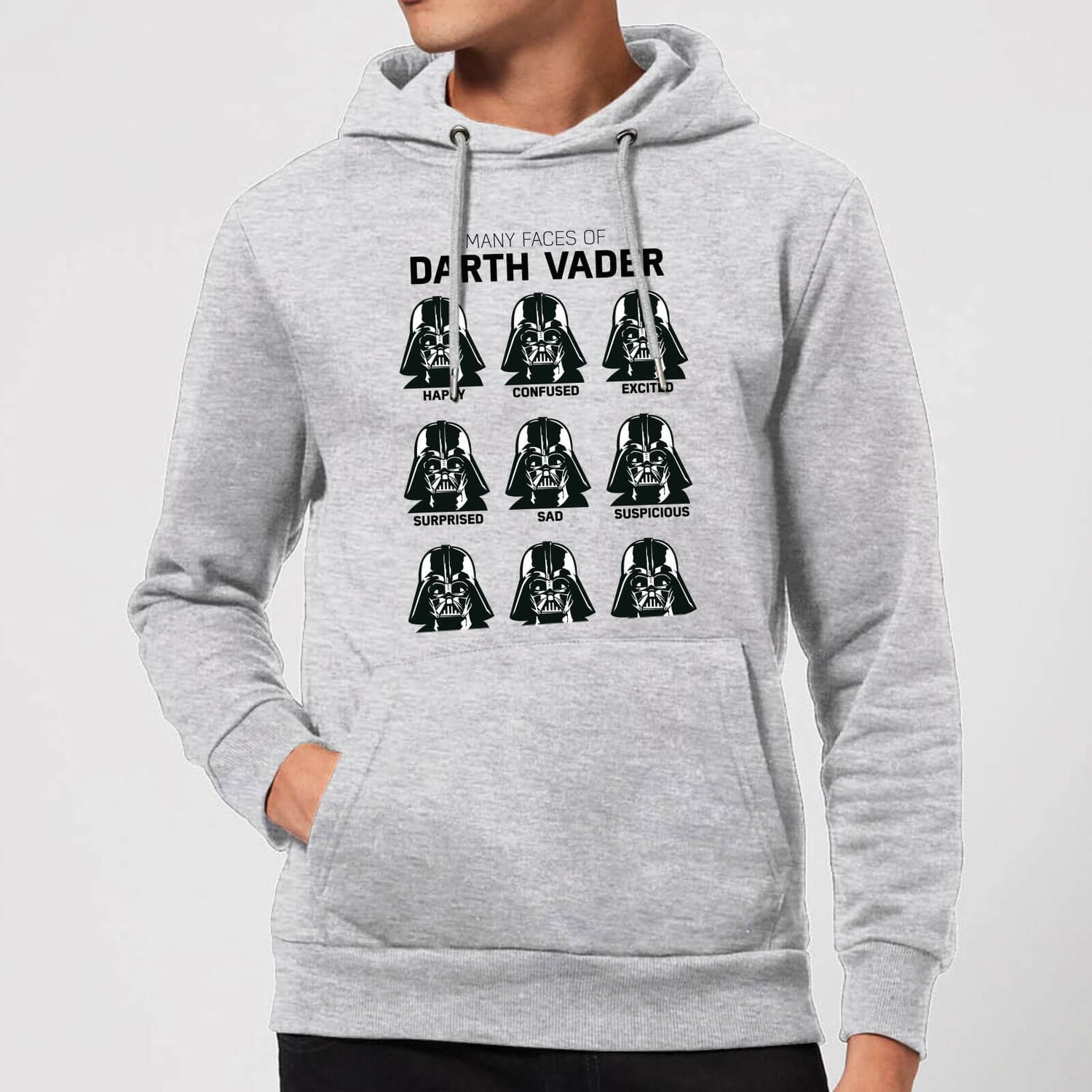 Star Wars Many Faces Of Darth Vader Pullover Hoodie Grey S