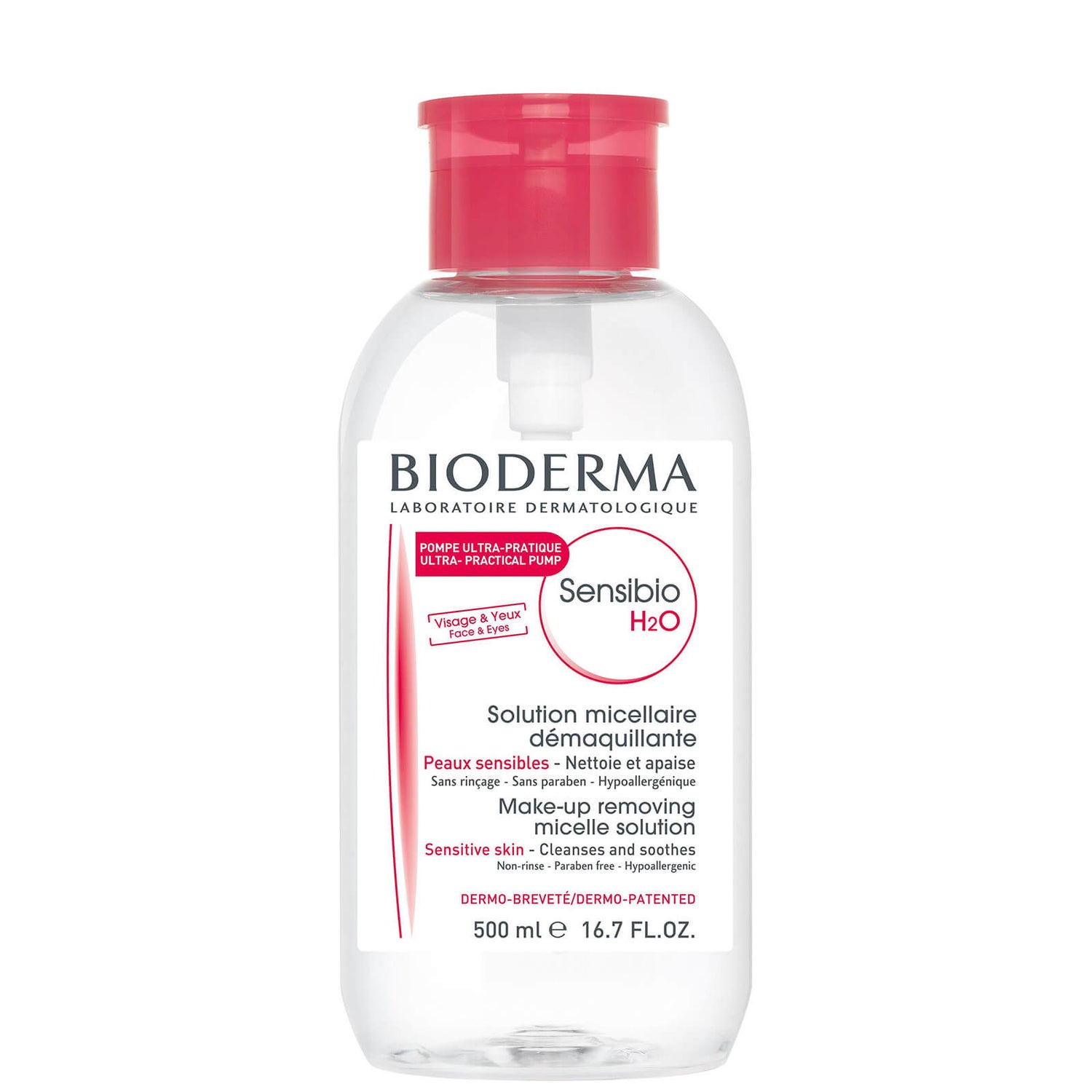 Bioderma Sensibio H2O Pump Reverse -puhdistusaine 500ml (Limited Edition)