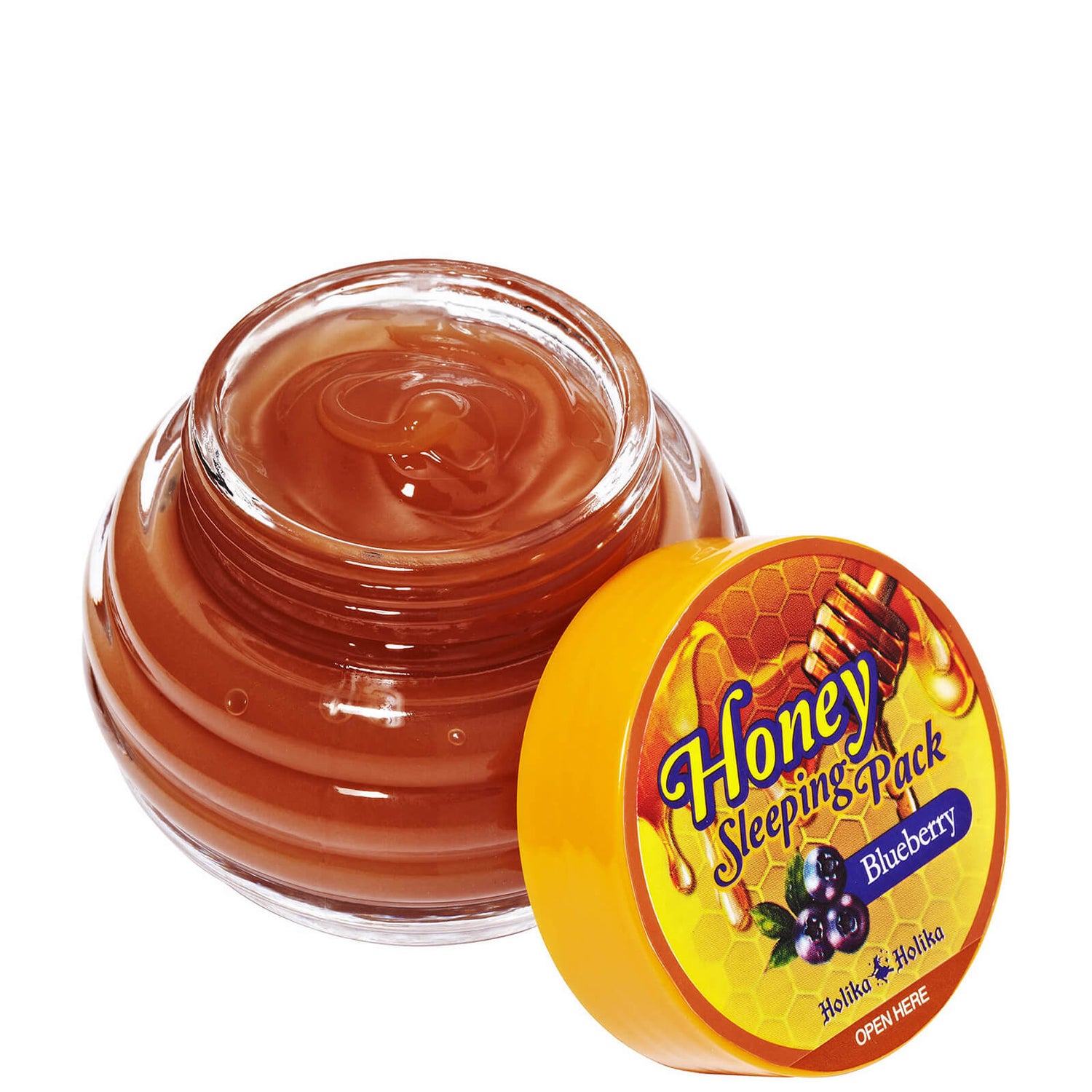 Mascarilla de noche Honey Sleeping Pack de Holika Holika (arándano)