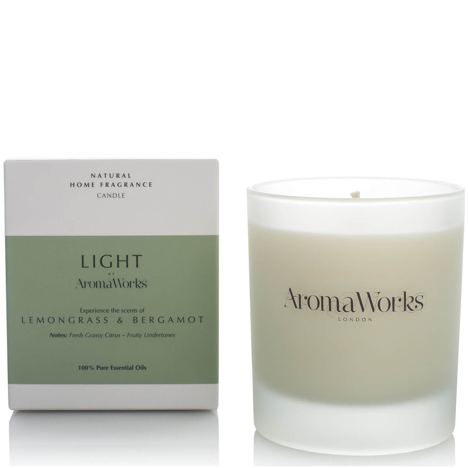 AromaWorks Light Range Candle – Lemongrass and Bergamot 30 cl