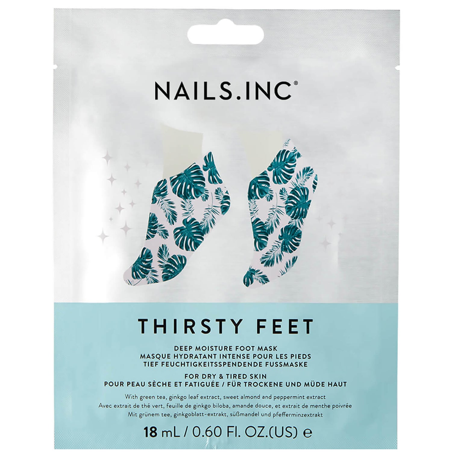 Mascarilla de pies superhidratante Thirsty Hands de nails inc. 14 ml