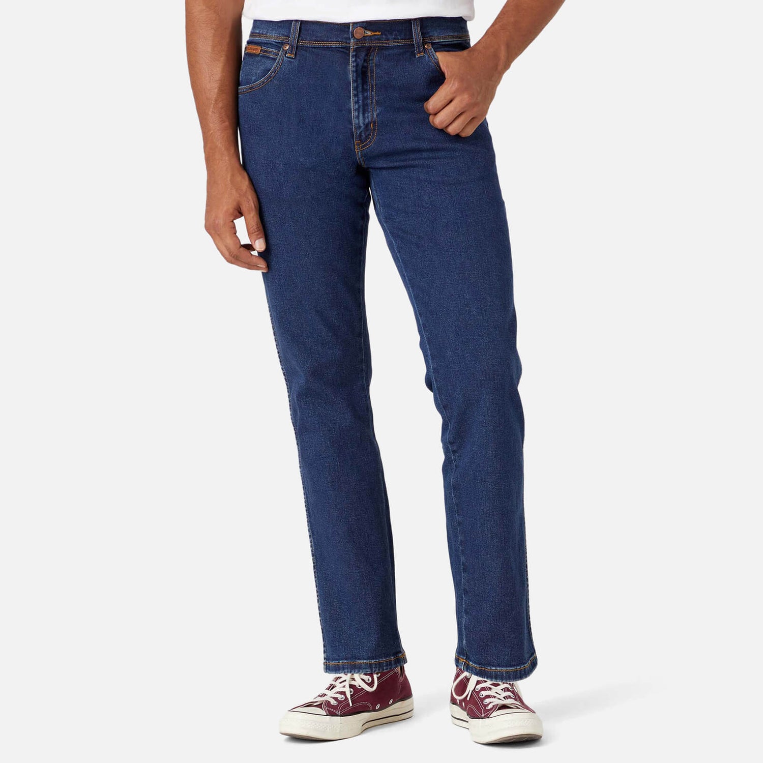 Wrangler Men's Texas Authentic Straight Fit Jeans - Darkstone - W36/L34 - Blau