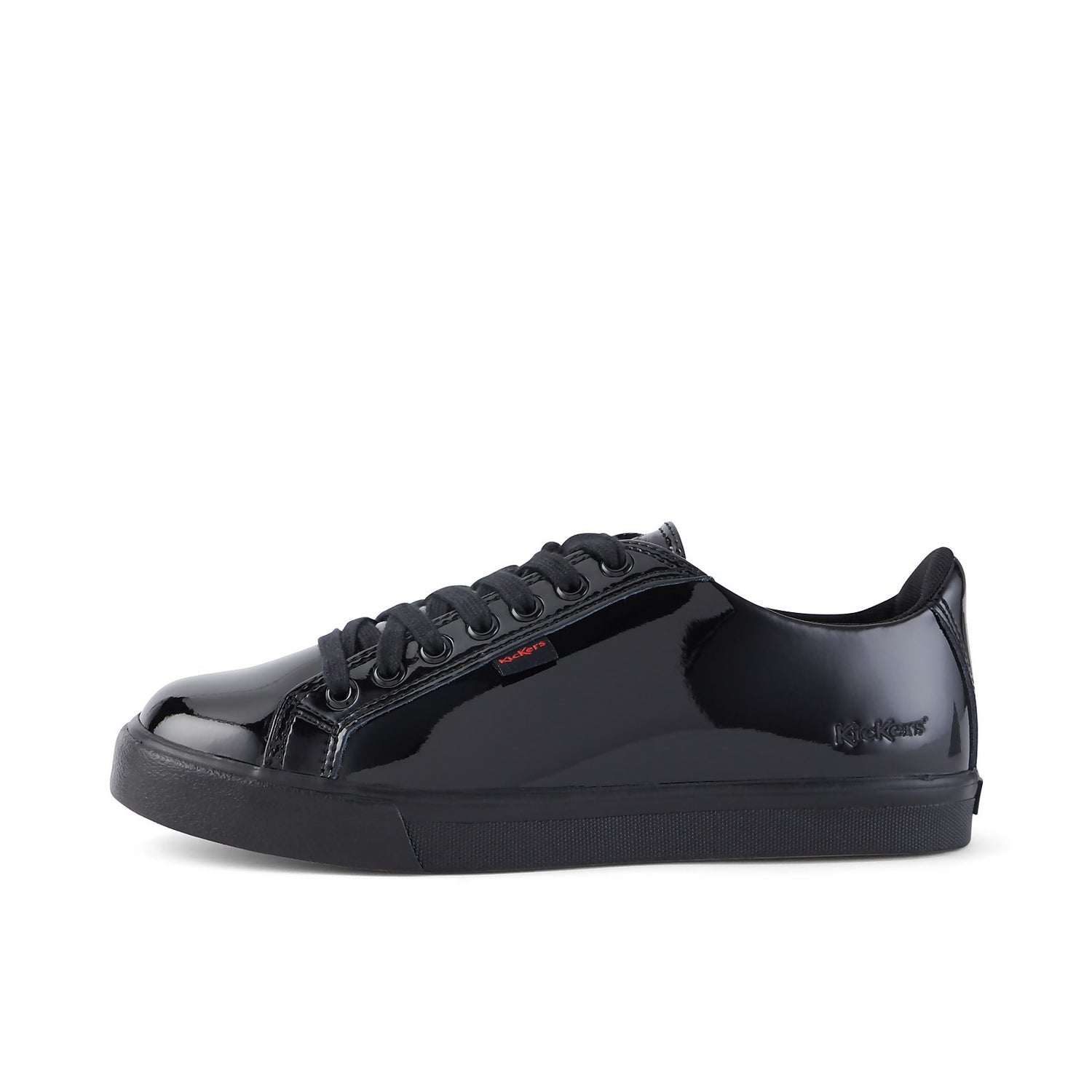 Adult Womens Tovni Lacer With Pink Sole Patent Leather Black Kickers