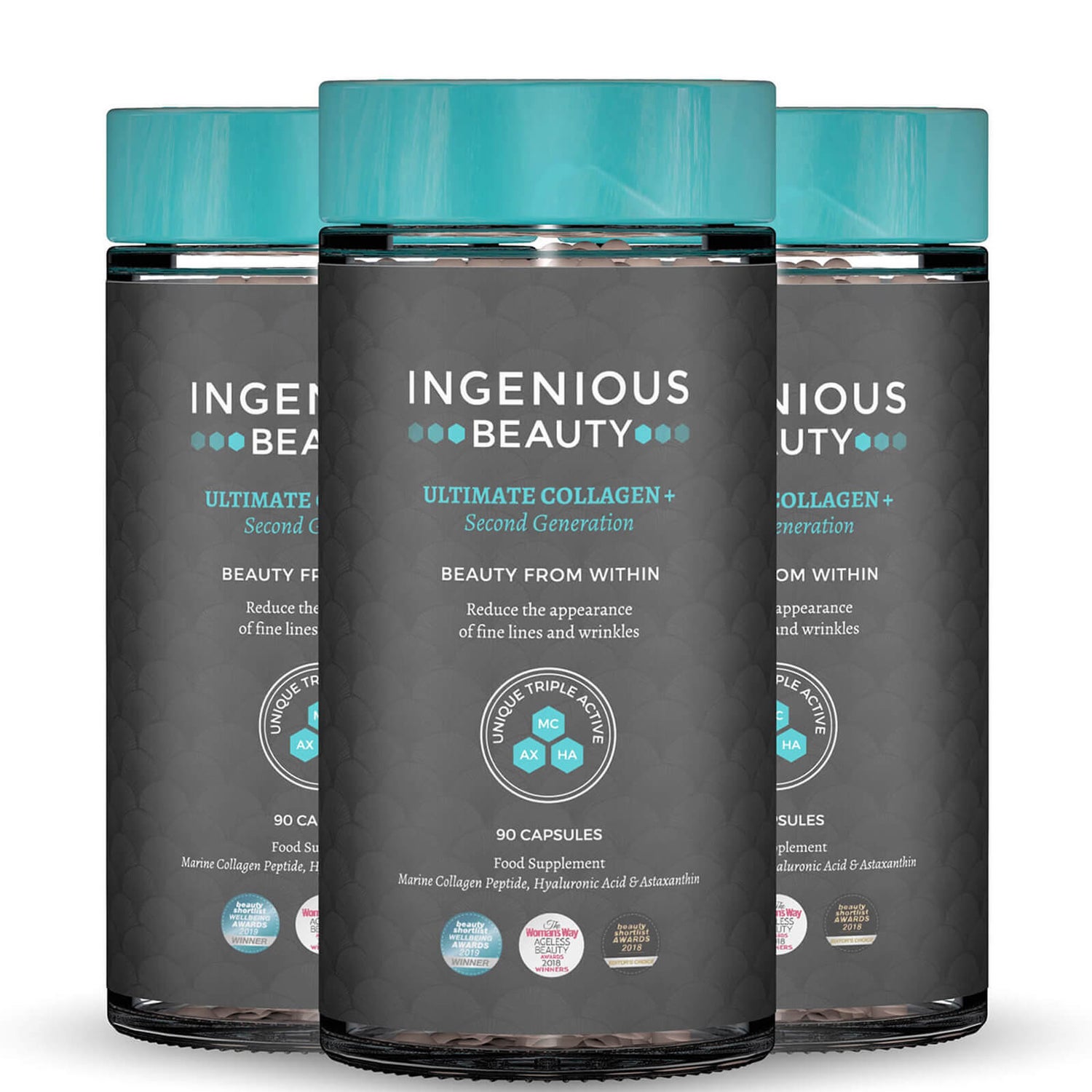Ingenious Beauty Ultimate Collagen+ 2nd Generation (3 x 90 Capsules - Worth $178)