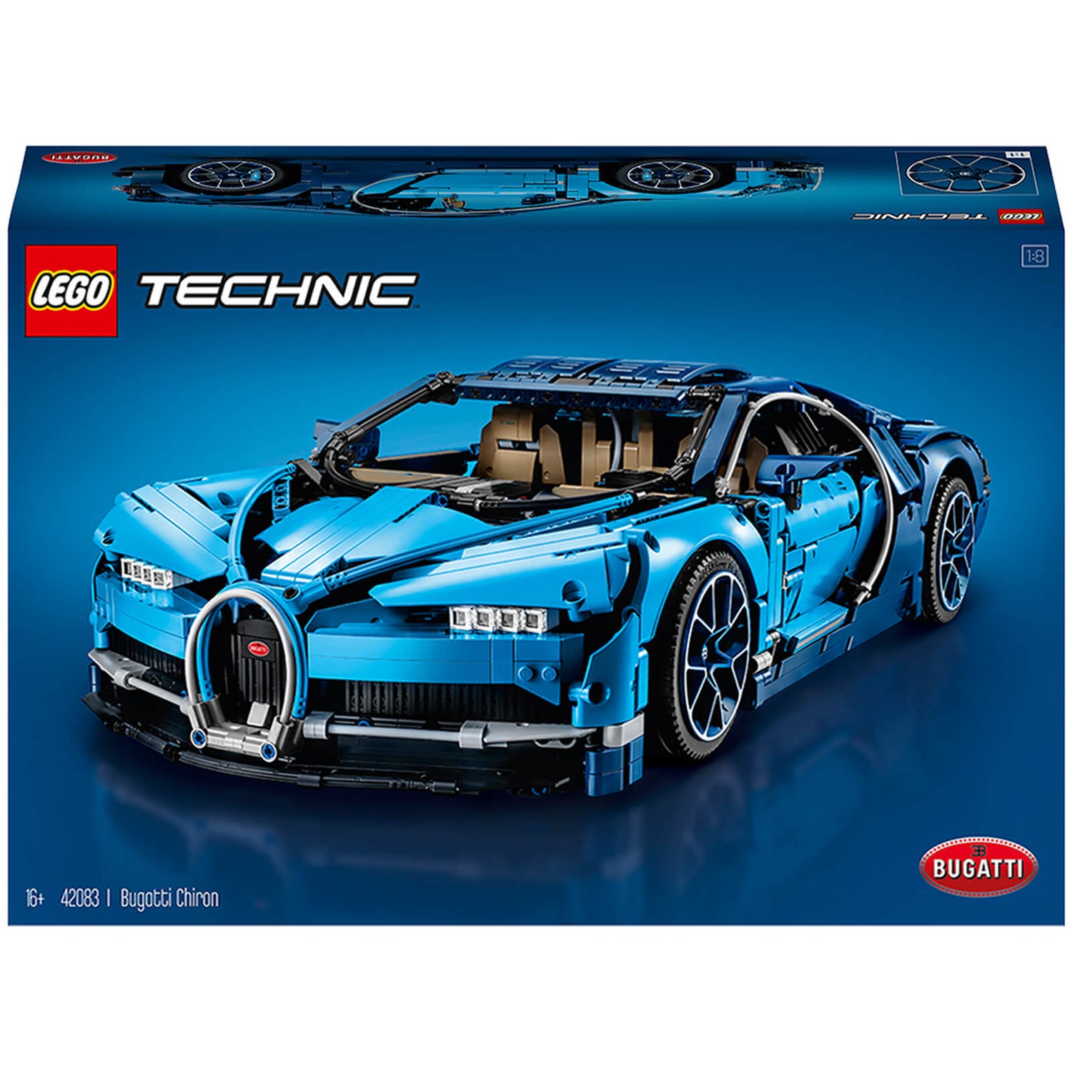 Ja Overfrakke kalk LEGO Technic: Bugatti Chiron Sports Race Car Model (42083) Toys - Zavvi US