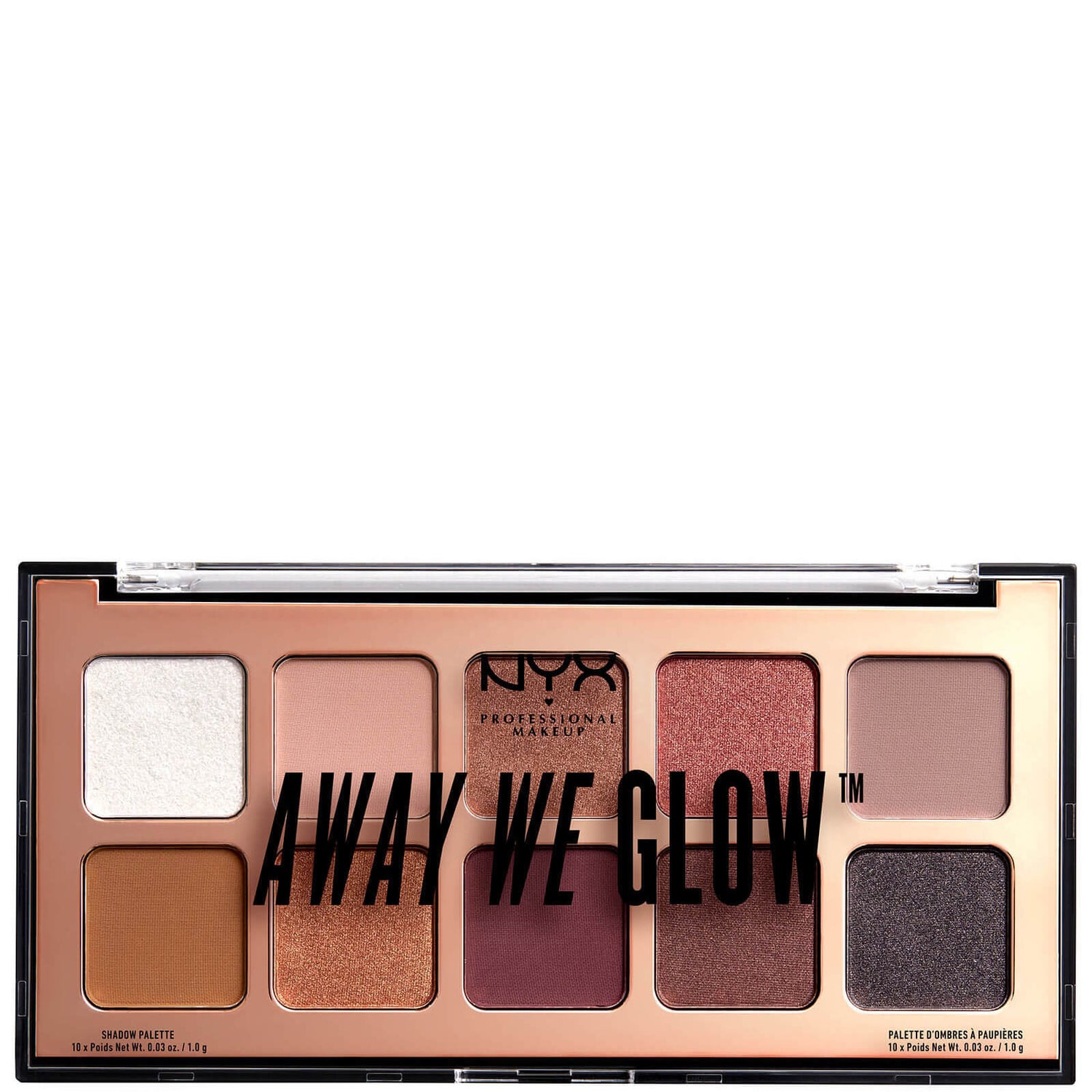 NYX Professional Makeup Away We Glow Shadow Palette paleta cieni do powiek 10 g – Lovebeam