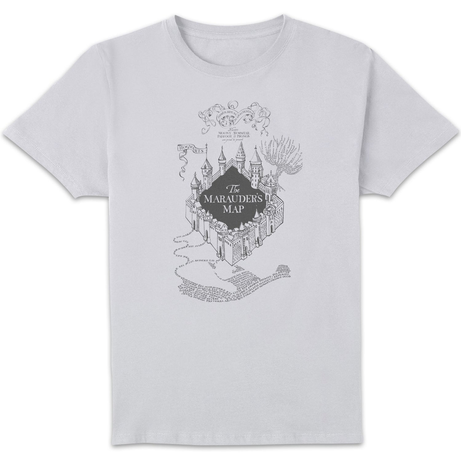 T-Shirt Homme Carte du Maraudeur - Harry Potter - Blanc