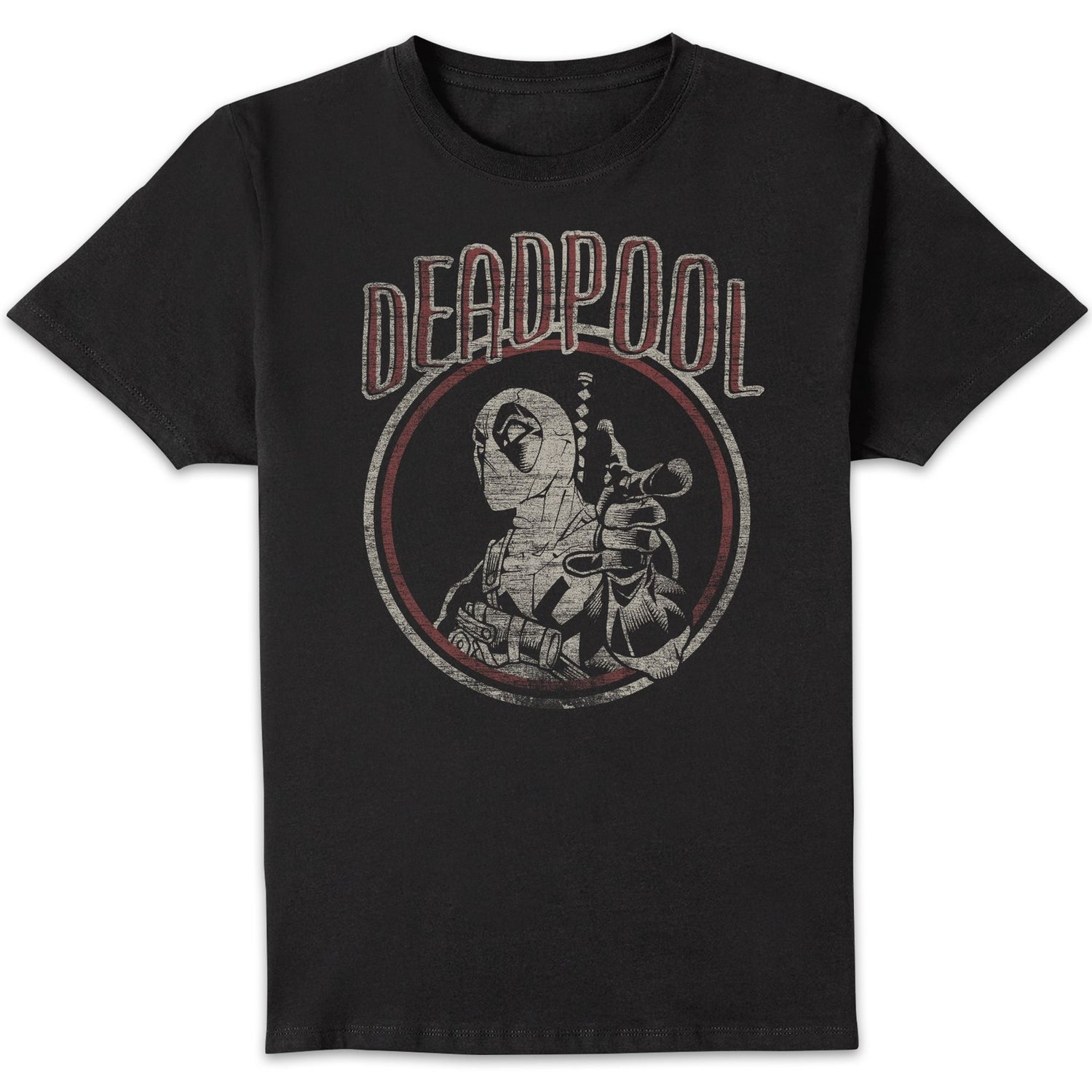Marvel Deadpool Vintage Circle T-shirt Homme - Noir