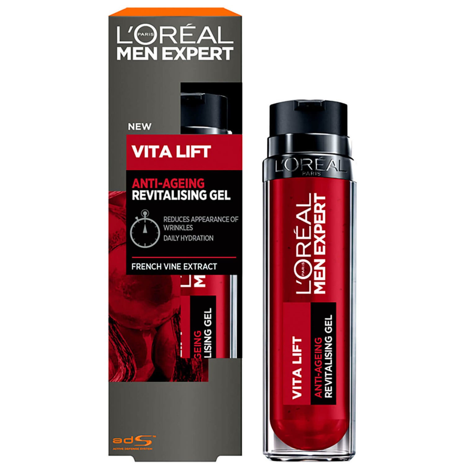 L’Oréal Paris Men Expert Vitalift Anti-Wrinkle Gel Moisturiser -kosteusvoide 50ml